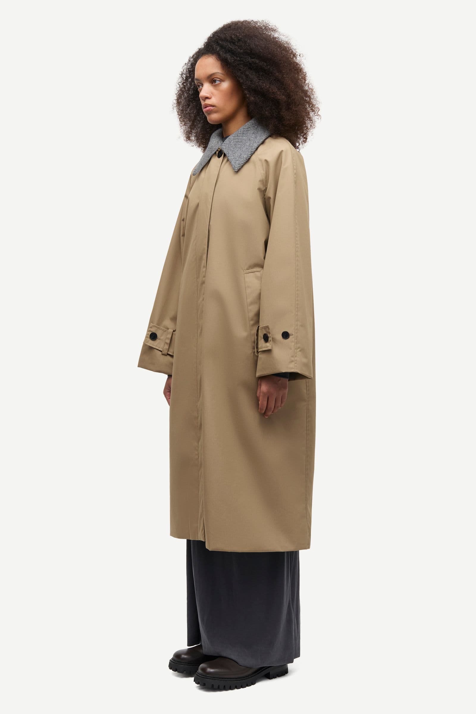 Saalmys coat 15923 Lead Gray