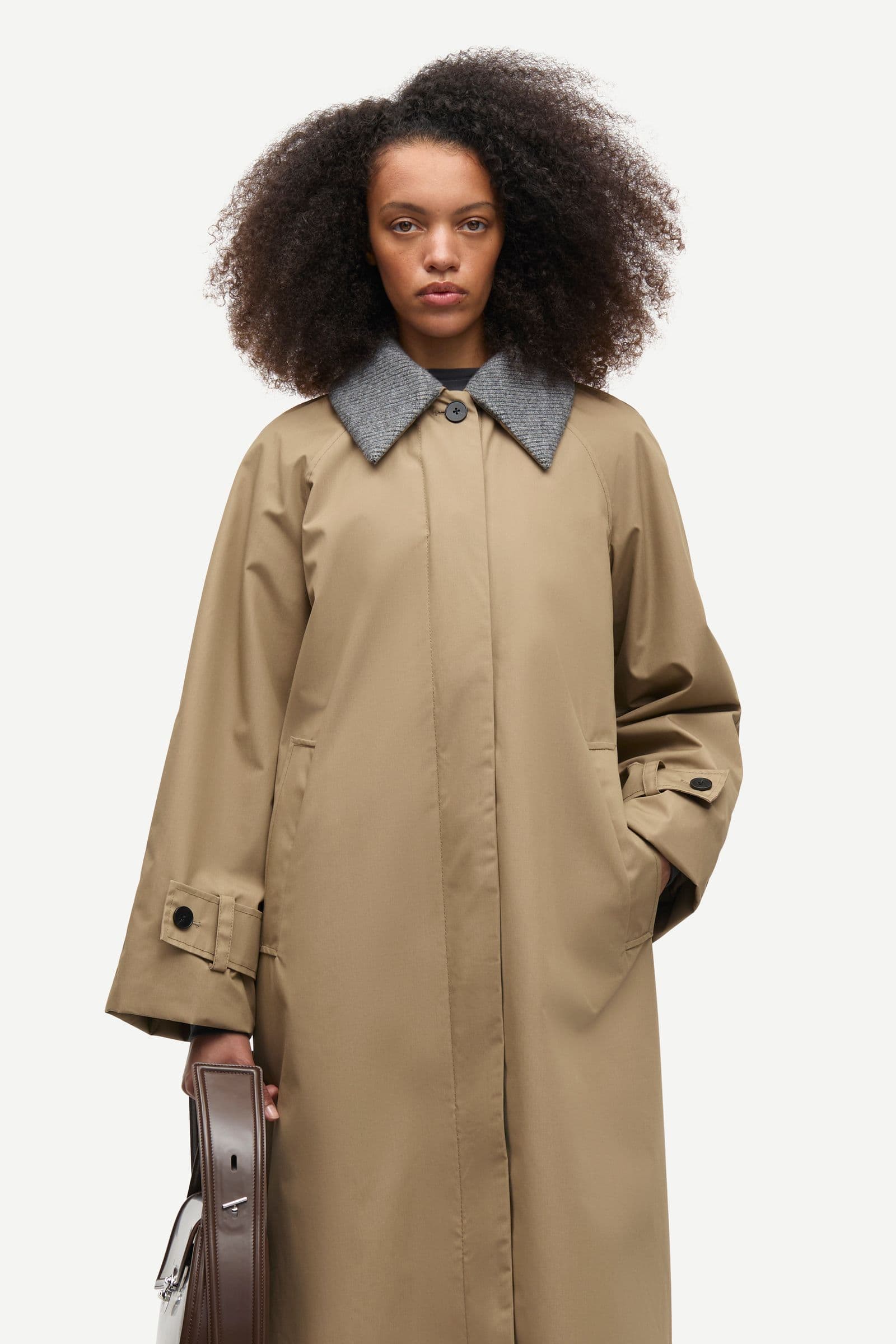 Saalmys coat 15923 Lead Gray