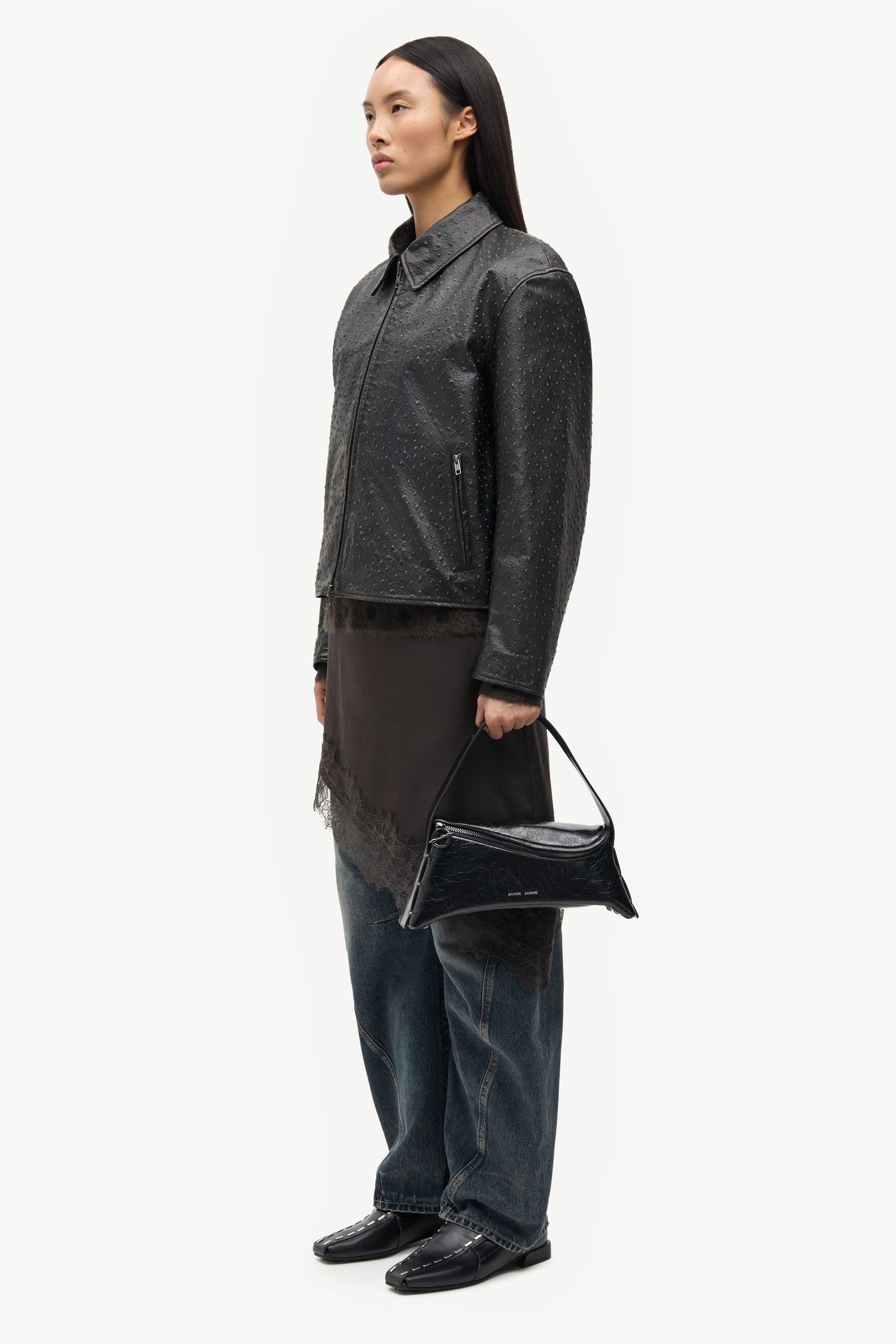 Salylo leather jacket 16175 Mulch