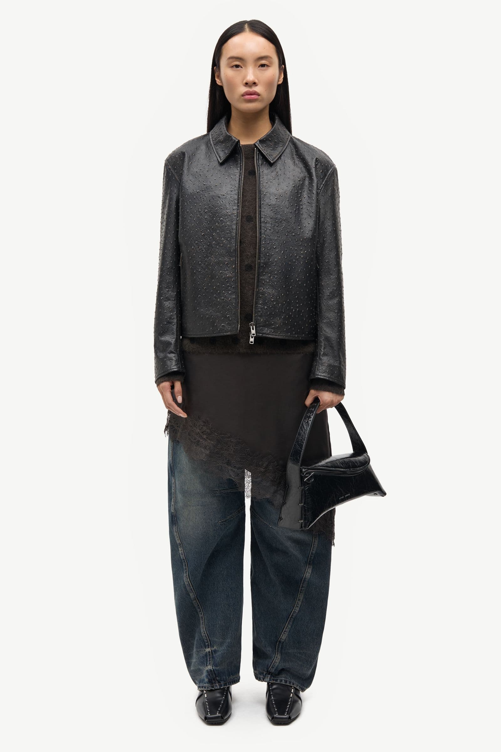 Salylo leather jacket 16175 Mulch