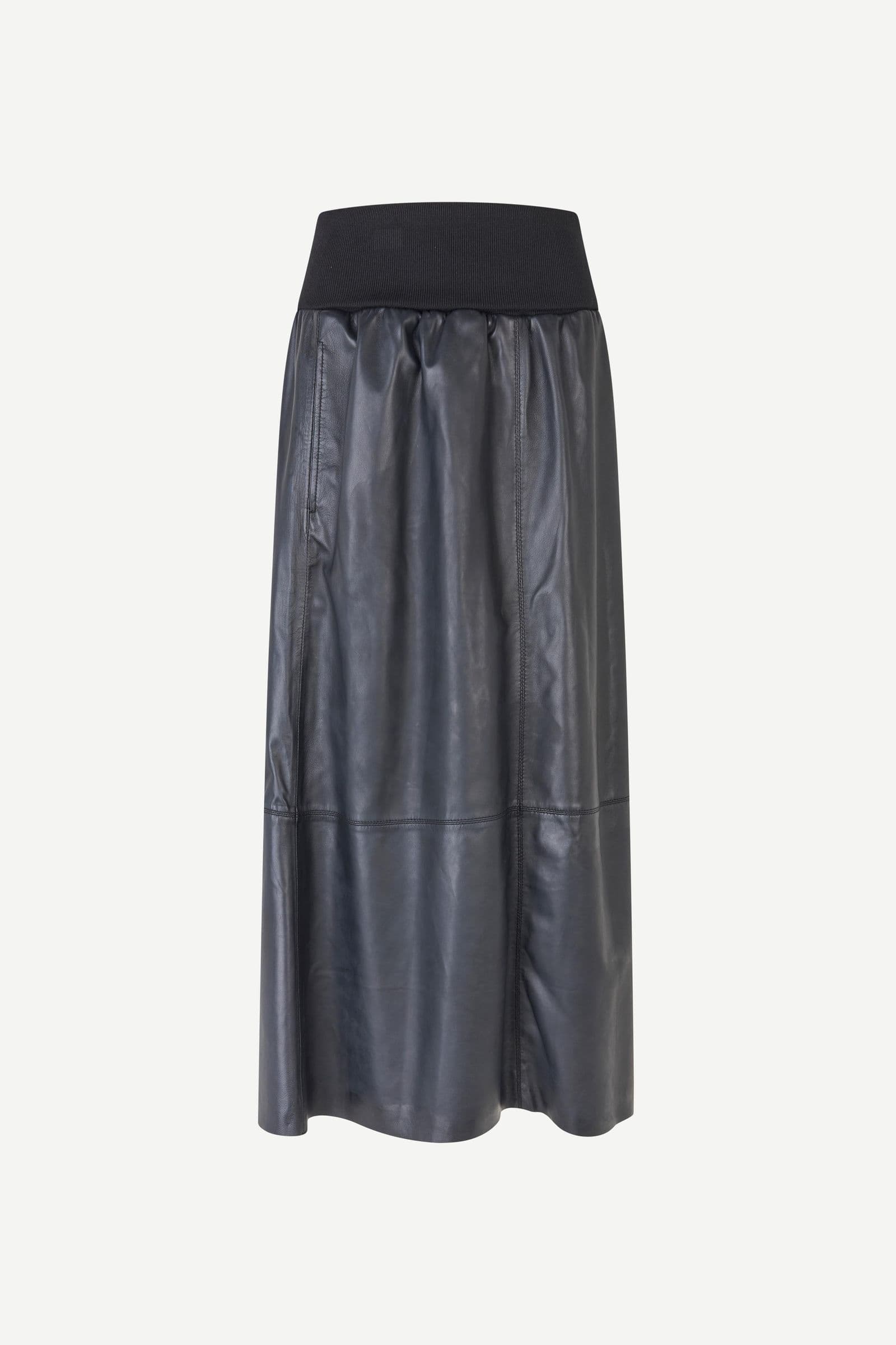 Sathea leather skirt 16184 Volcanic Ash