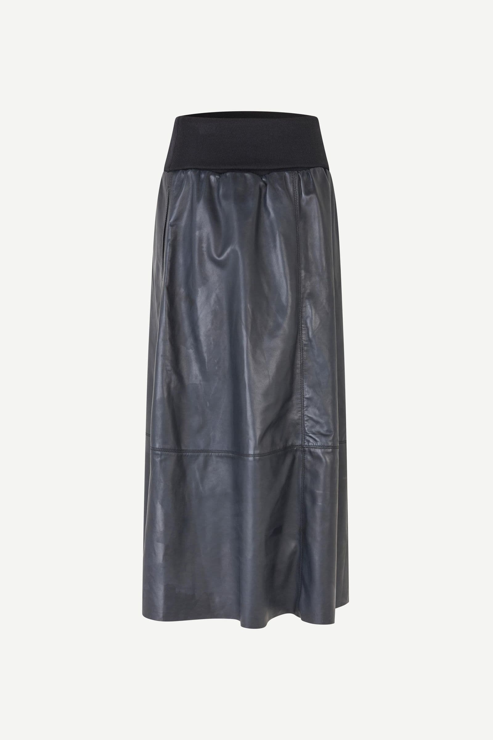 Sathea leather skirt 16184 Volcanic Ash