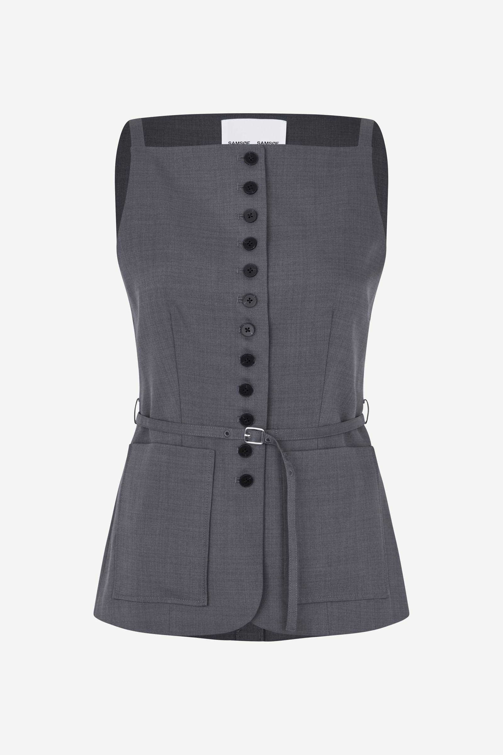 Sahelly vest 16178 Dark grey mel.