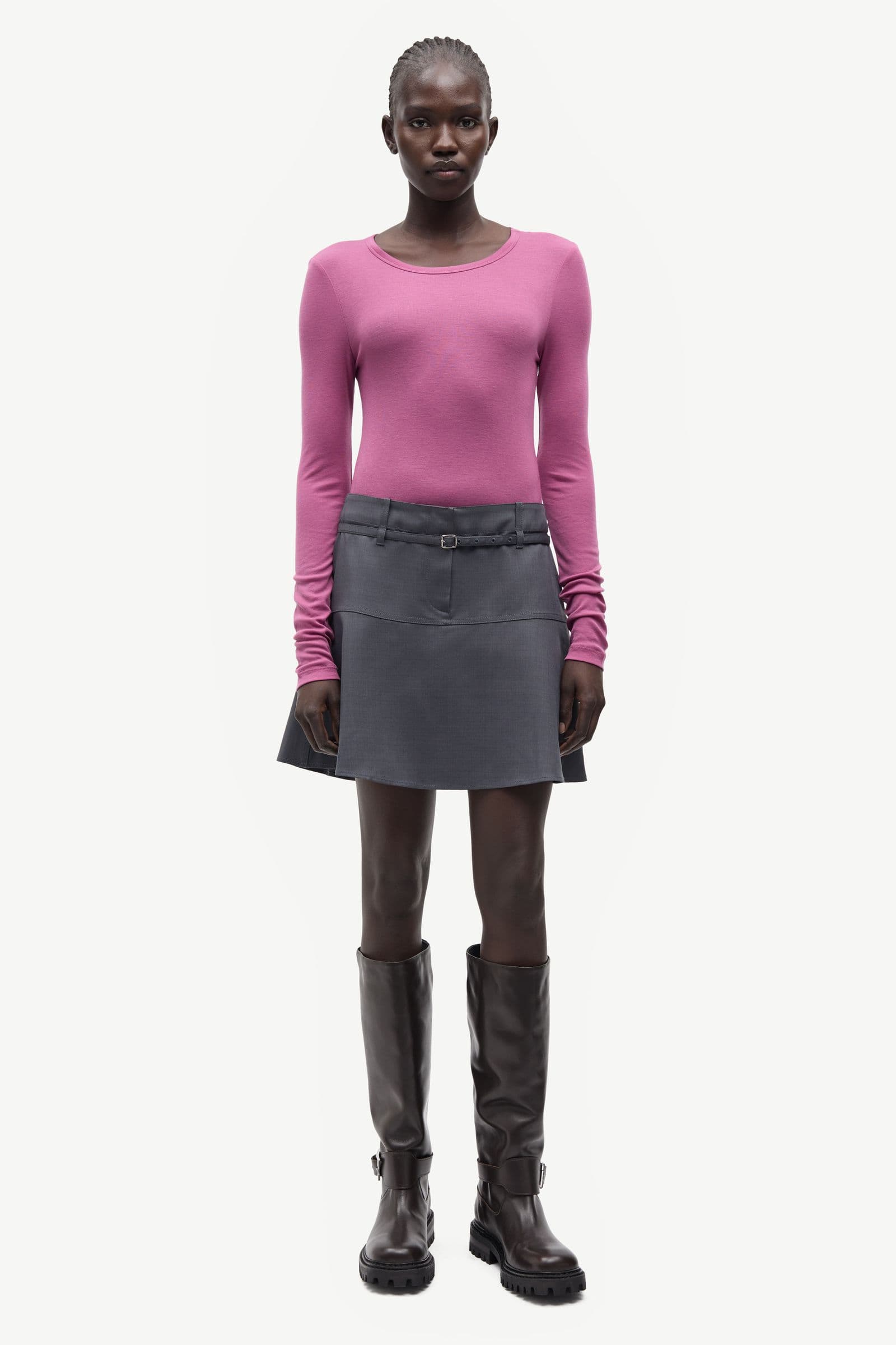 Sarumba skirt 16178 Dark grey mel.