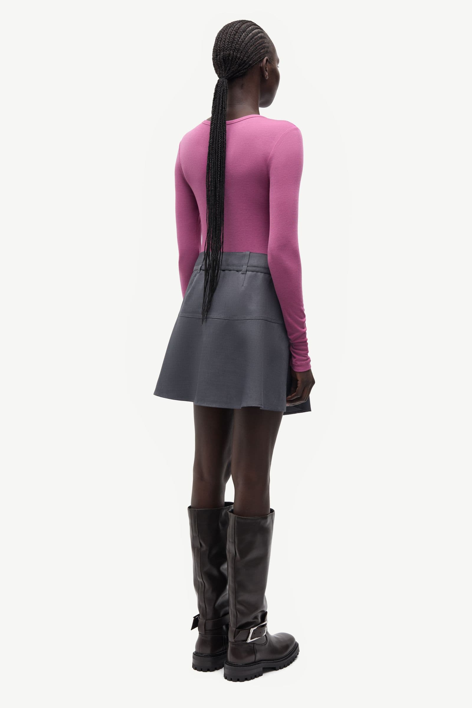Sarumba skirt 16178 Dark grey mel.
