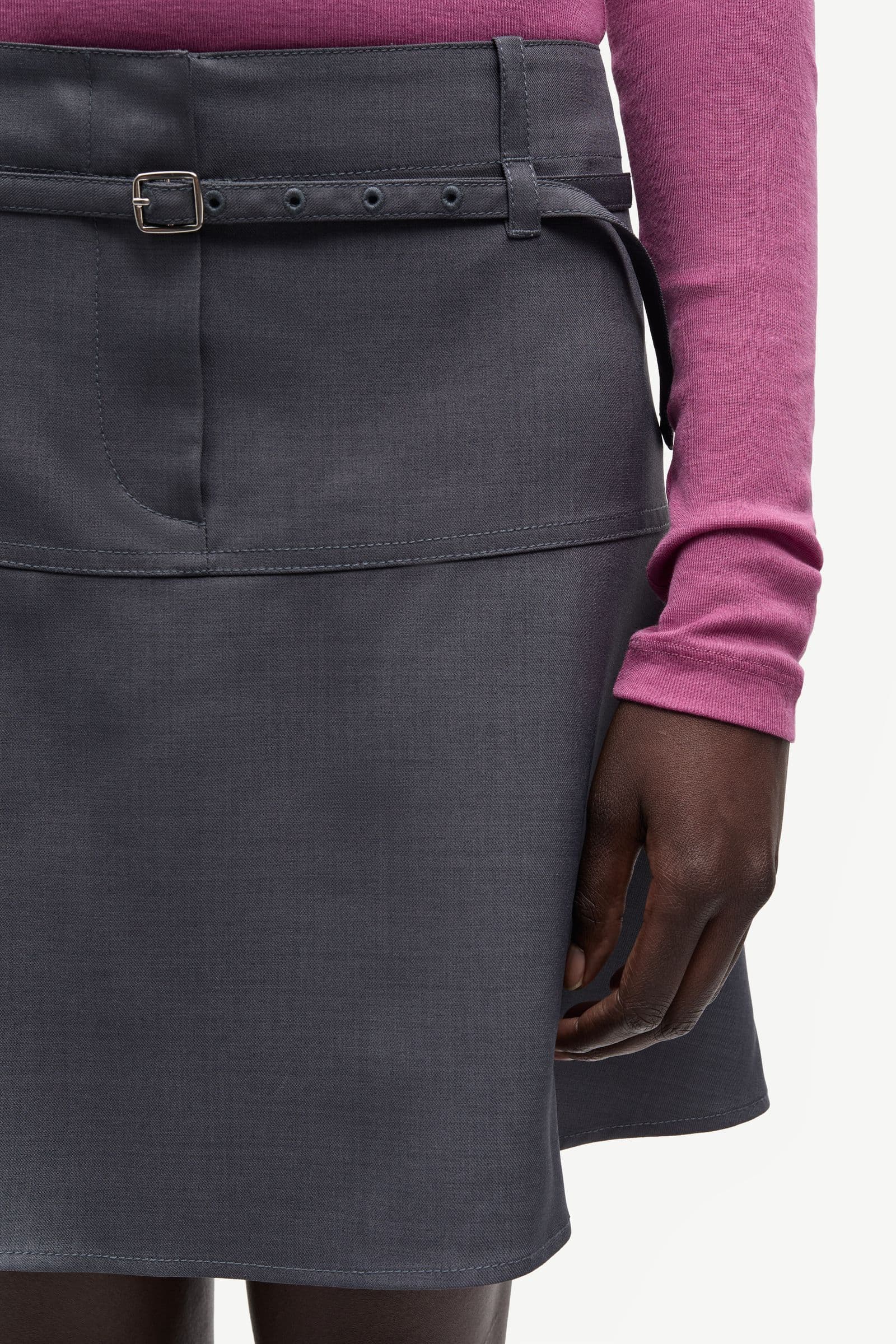 Sarumba skirt 16178 Dark grey mel.