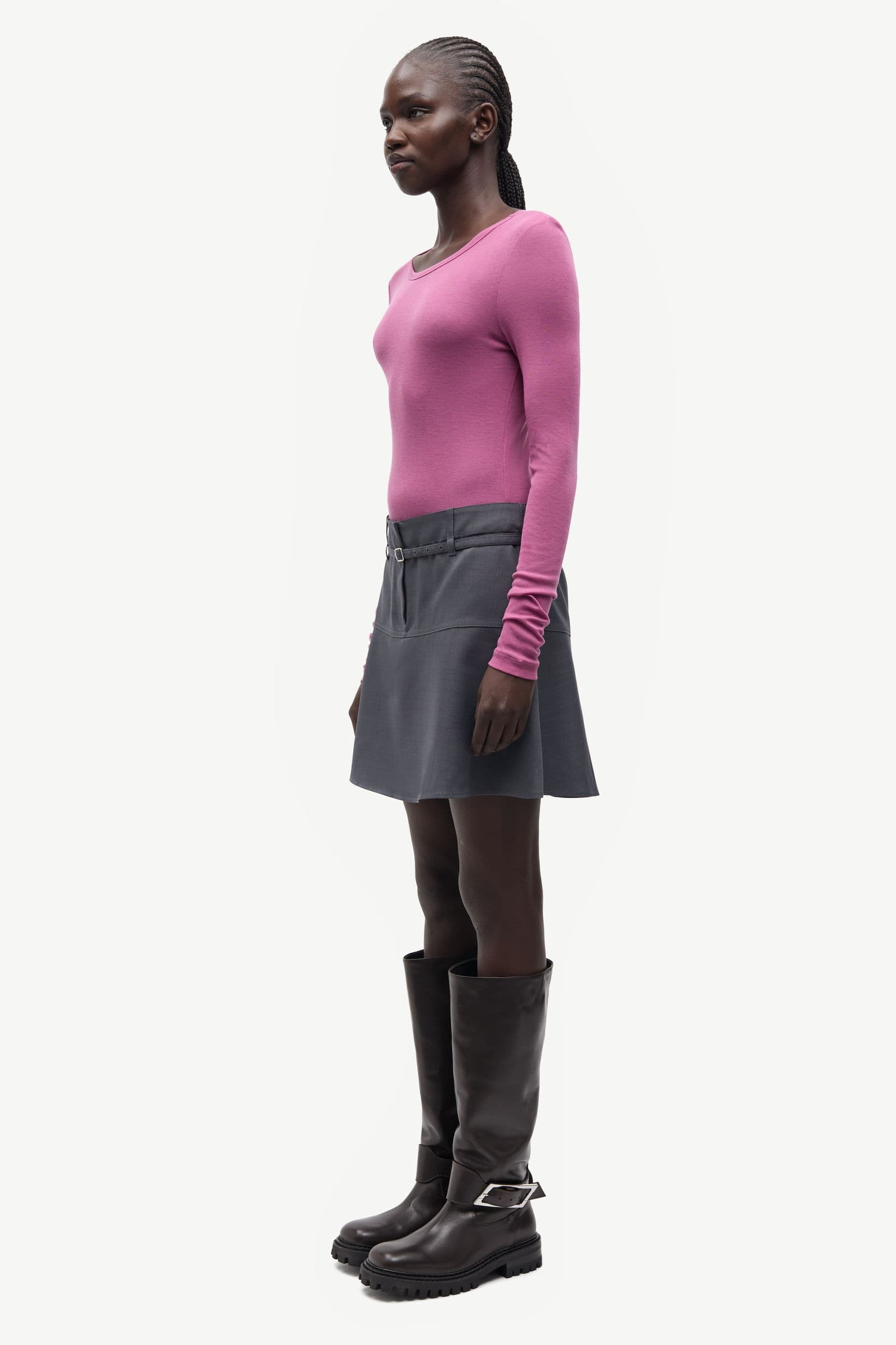 Sarumba skirt 16178 Dark grey mel.