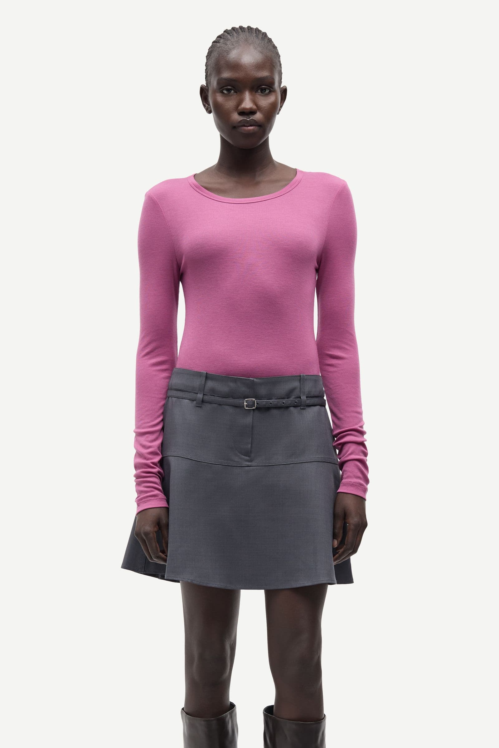 Sarumba skirt 16178 Dark grey mel.