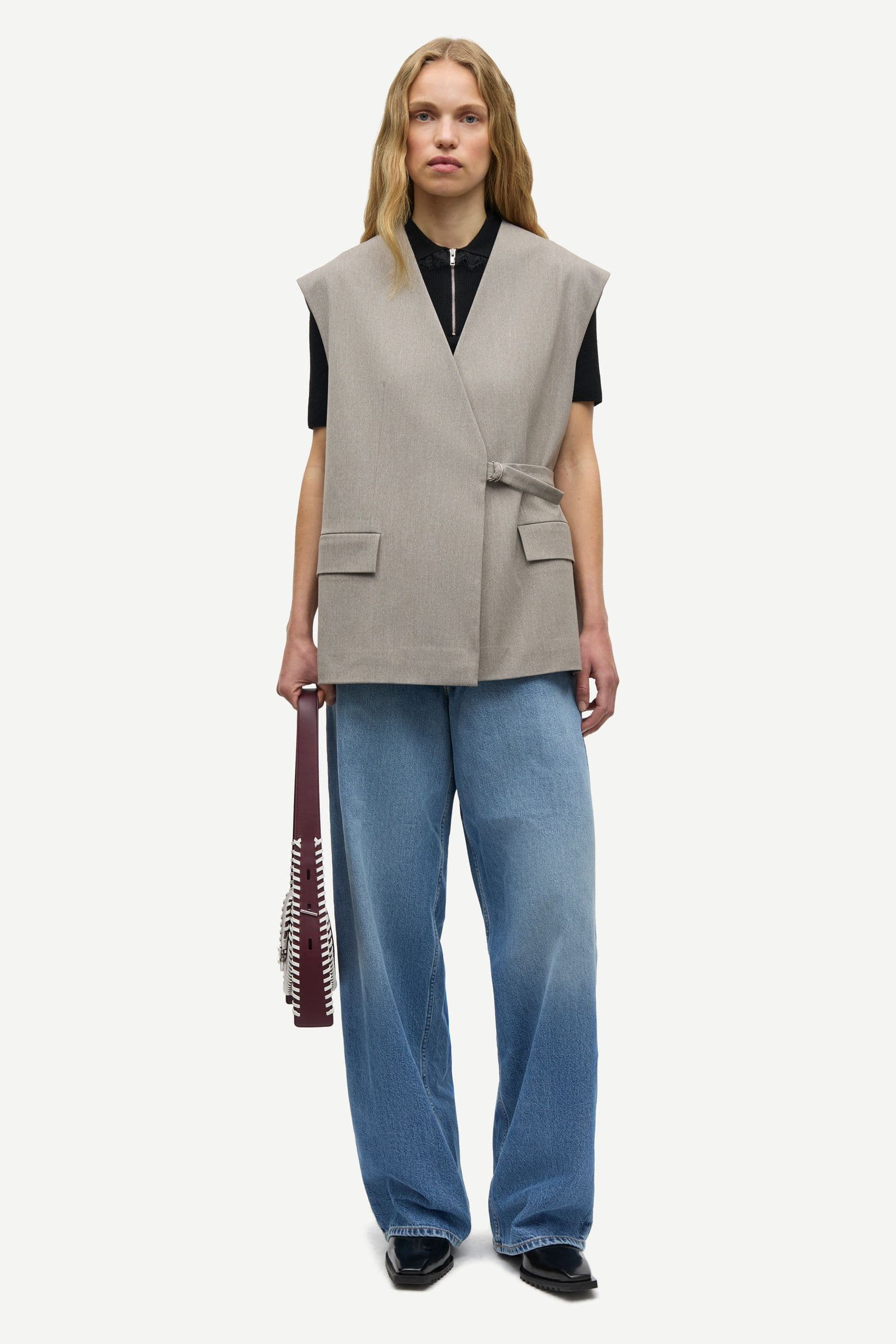 Sahavy vest 15496 Lead Gray Mel.