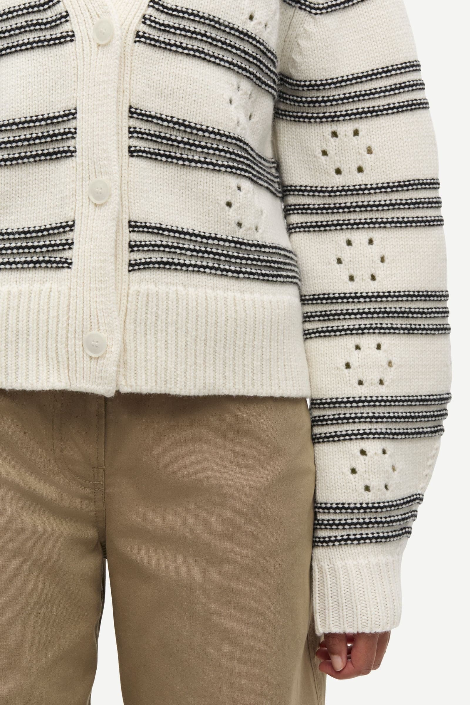 Sapolly pointelle cardigan 11250 Egret