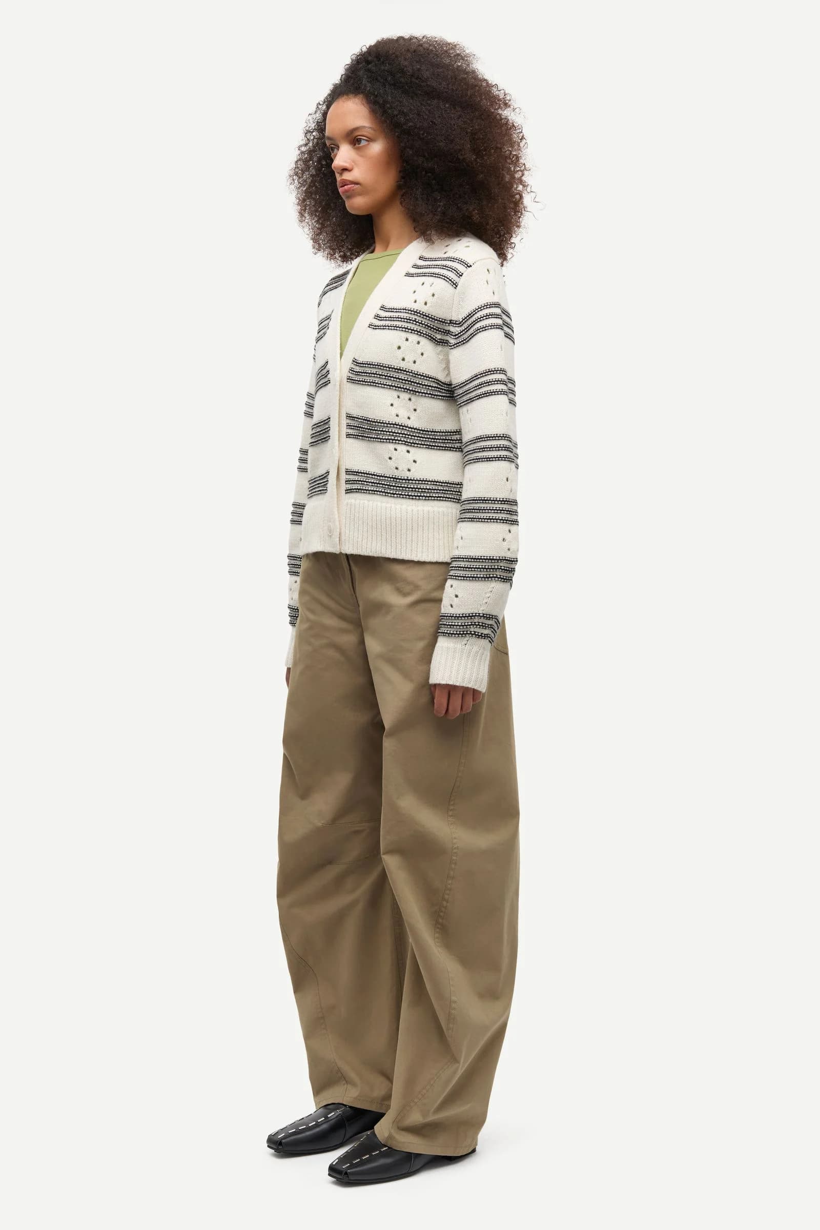 Sapolly pointelle cardigan 11250 Egret