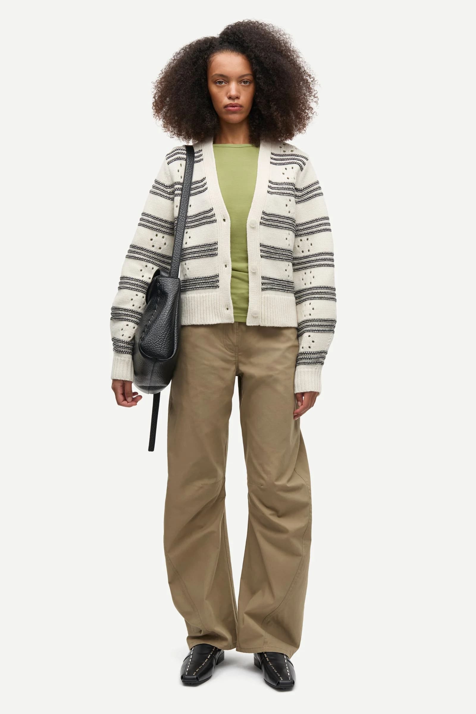 Sapolly pointelle cardigan 11250 Egret