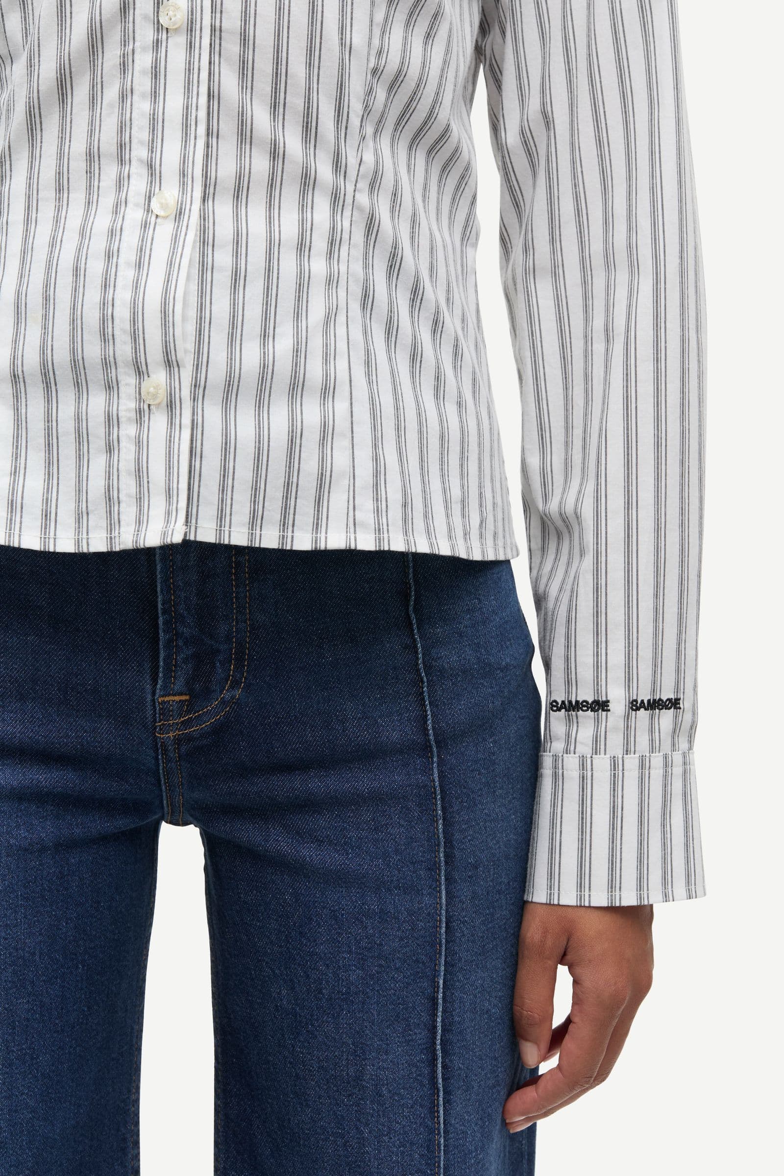 Sasky ls shirt 15902 Black White St.