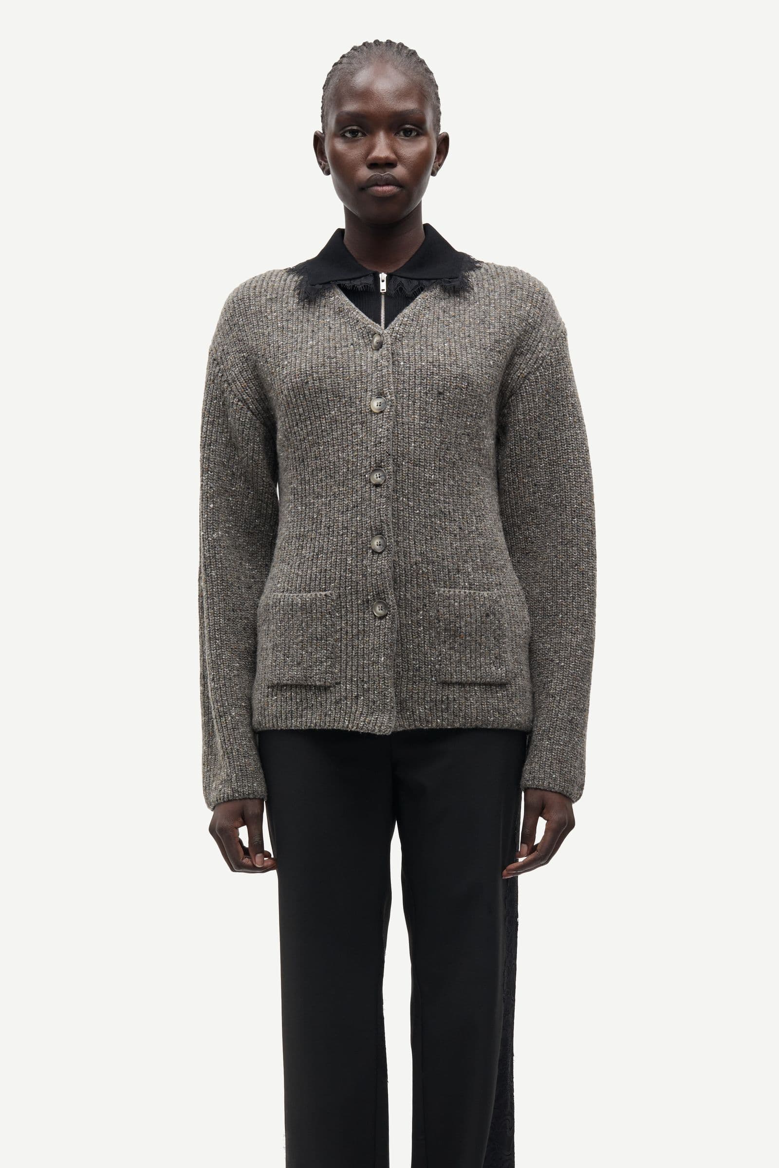 Saamanda cardigan 15724 Lead Gray Mel.