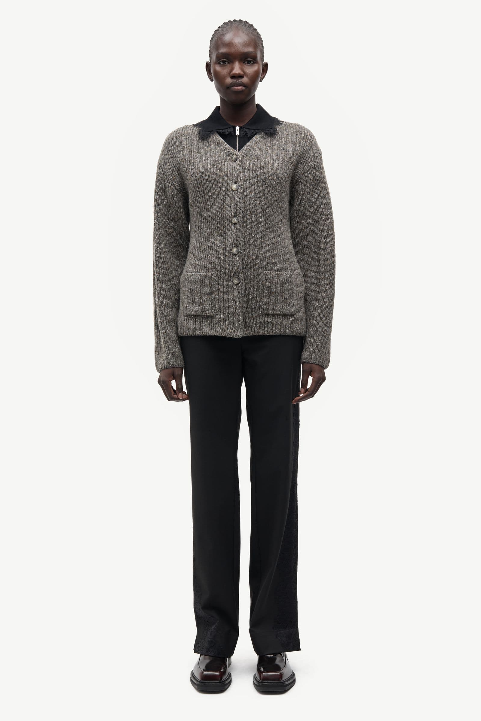 Saamanda cardigan 15724 Lead Gray Mel.