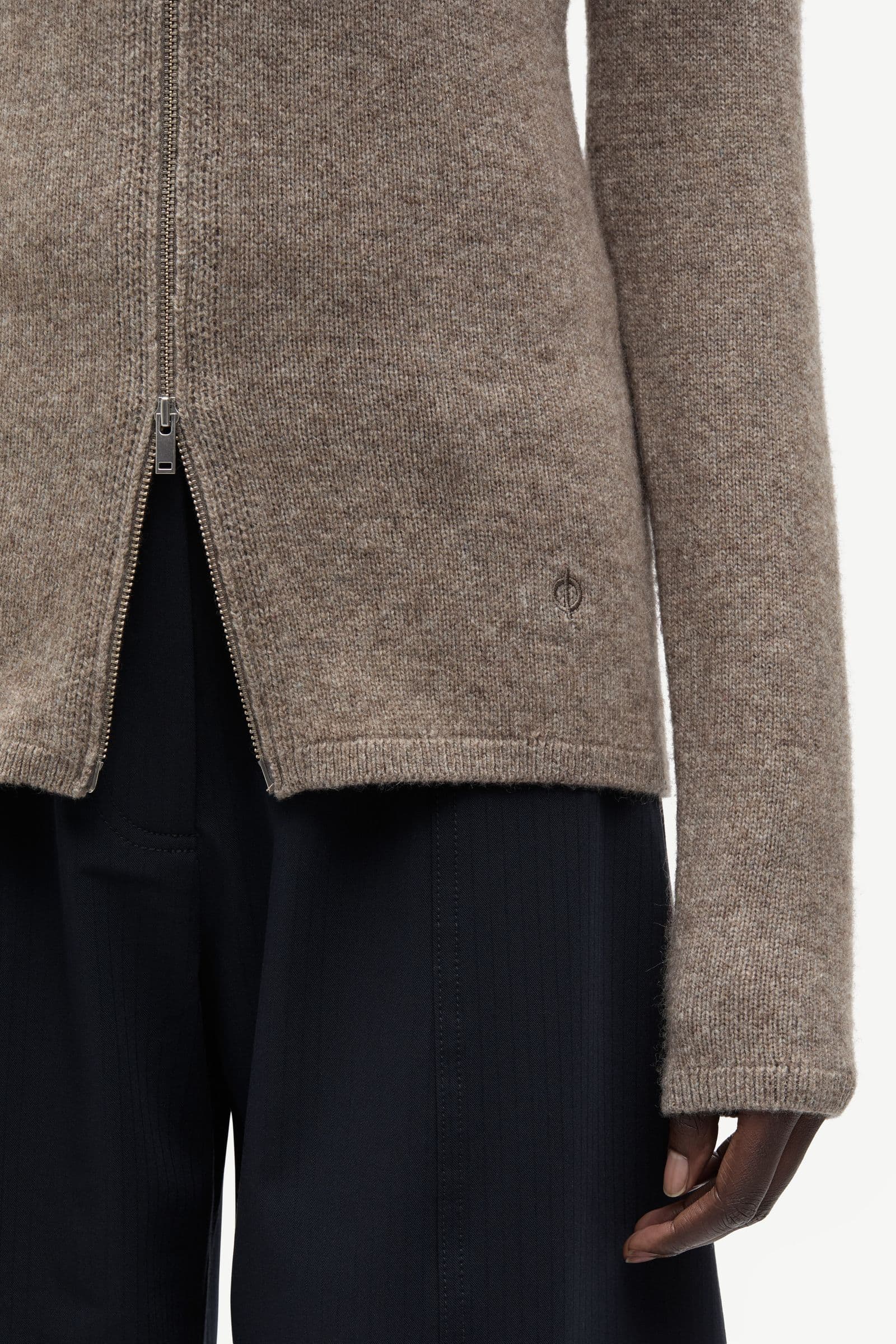 Sanelo zip cardigan 15722 Lead Gray Mel.