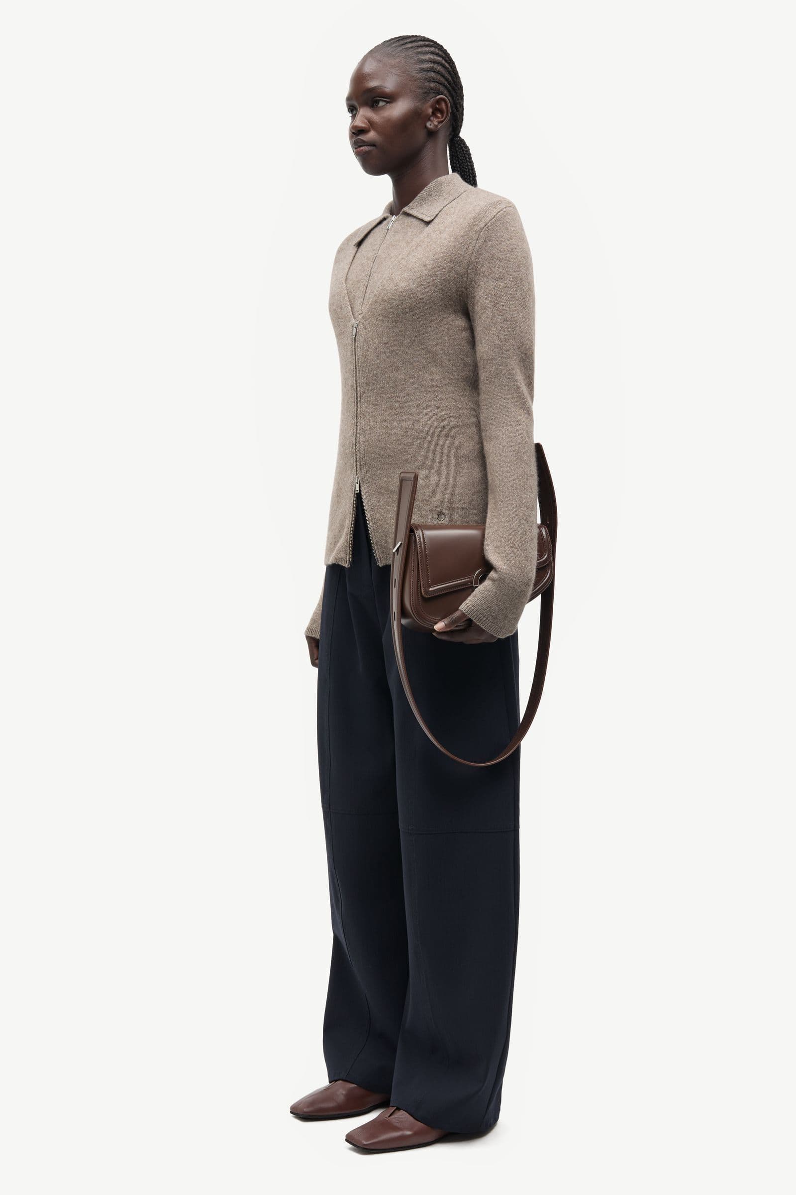 Sanelo zip cardigan 15722 Lead Gray Mel.