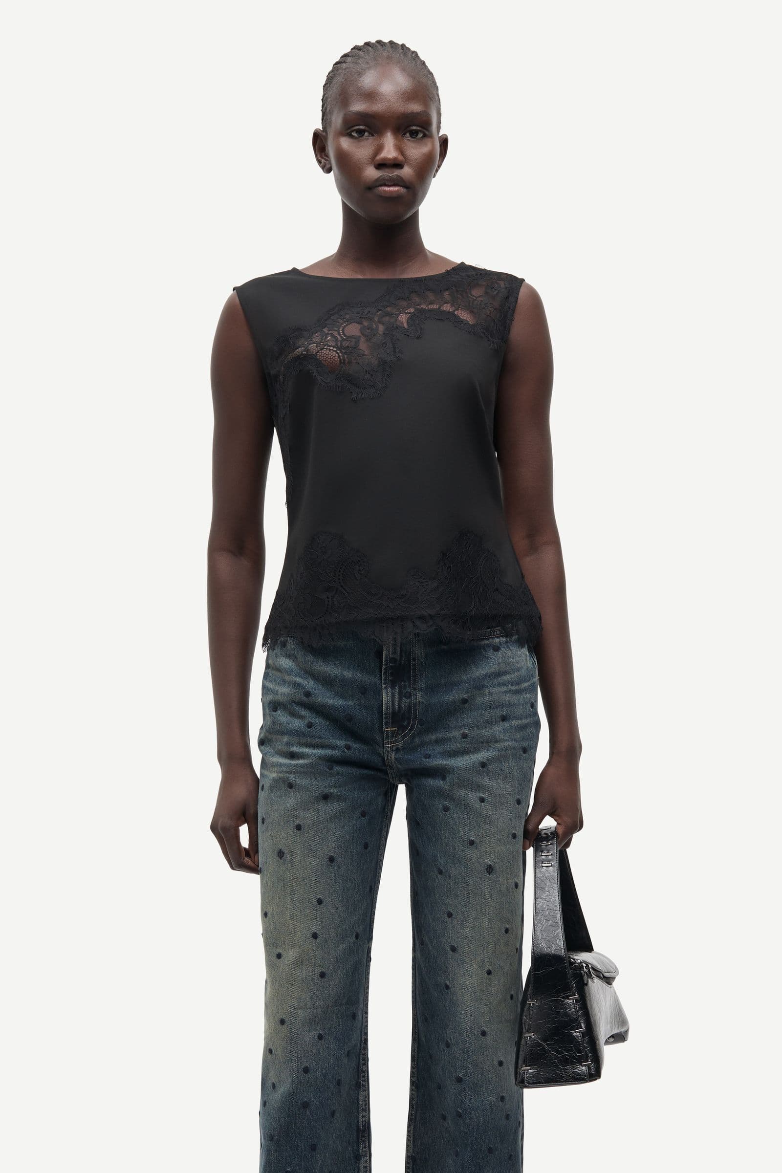 Sarhino top 15547 Black