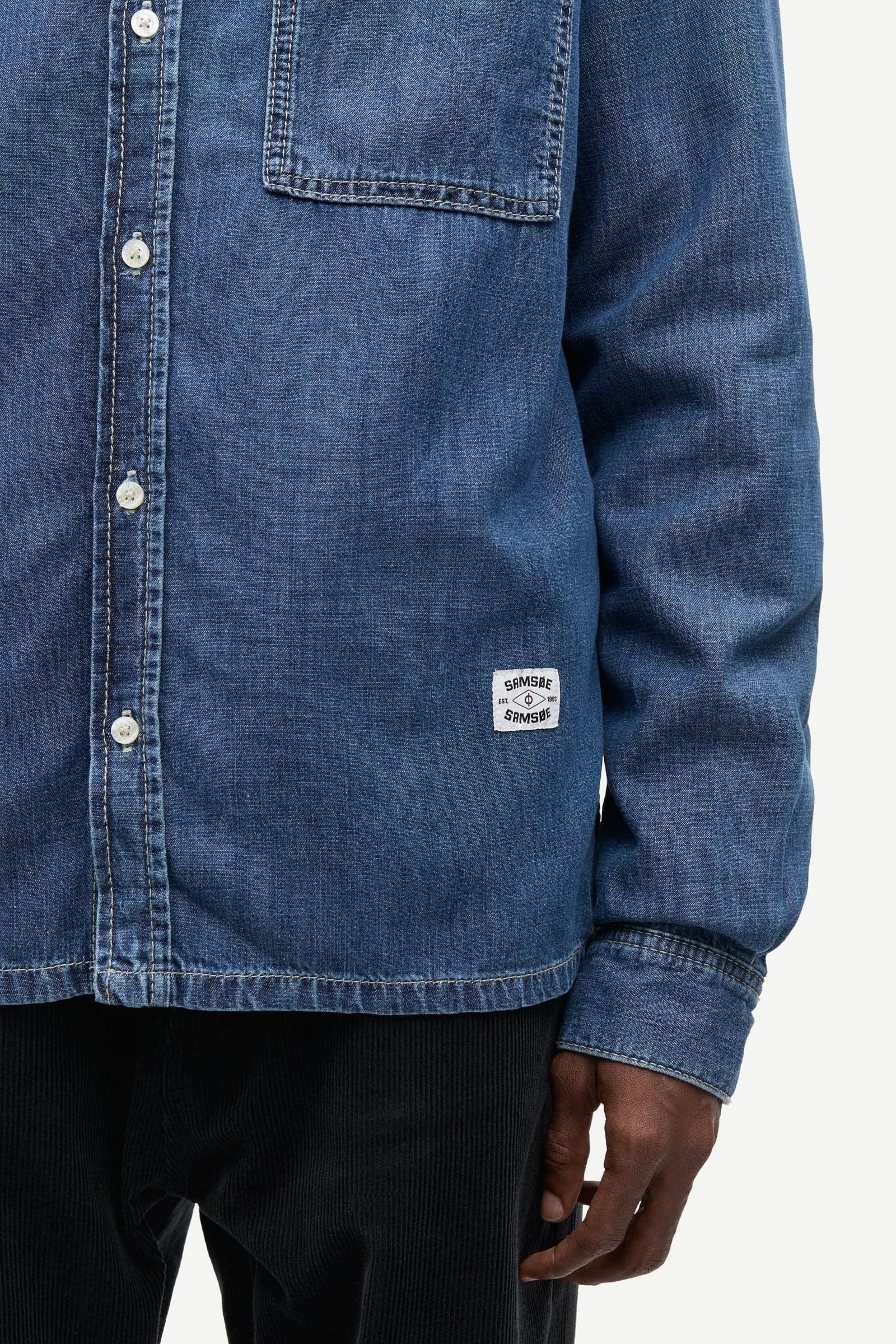 Saryan O shirt 16195 Mid Blue
