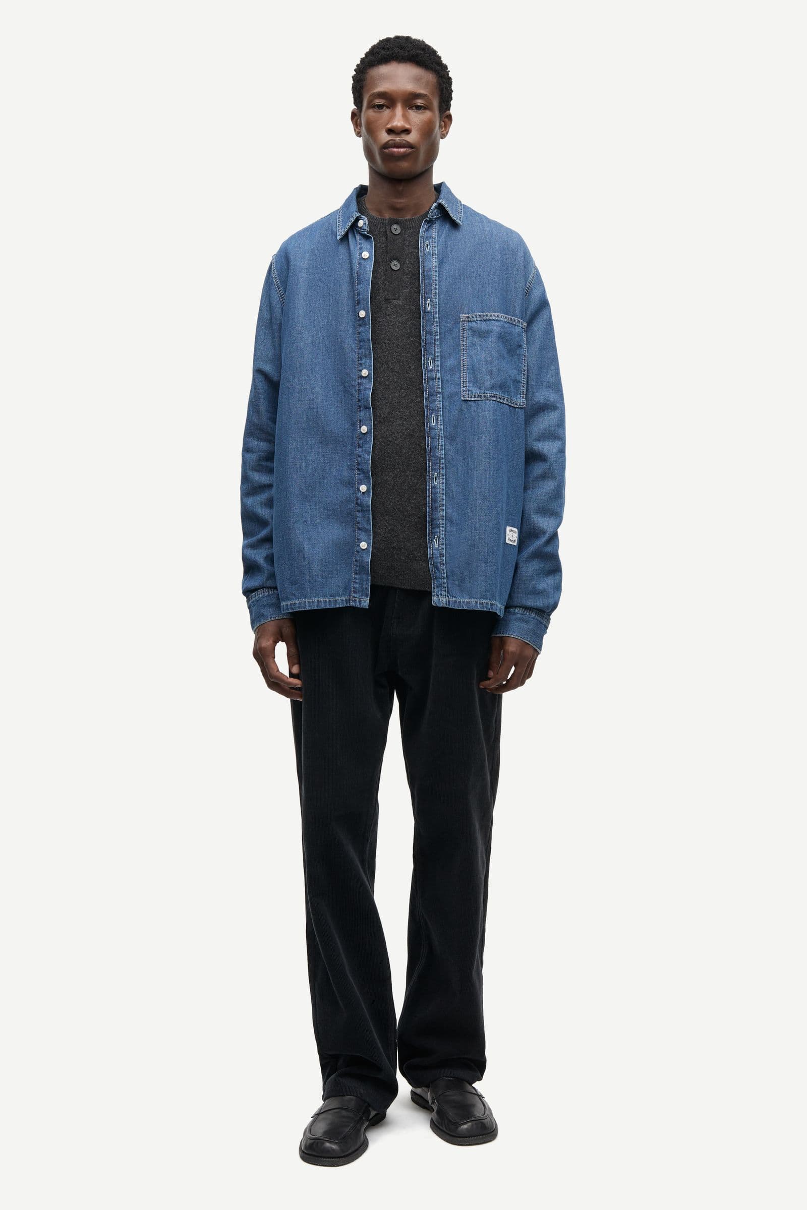 Saryan O shirt 16195 Mid Blue