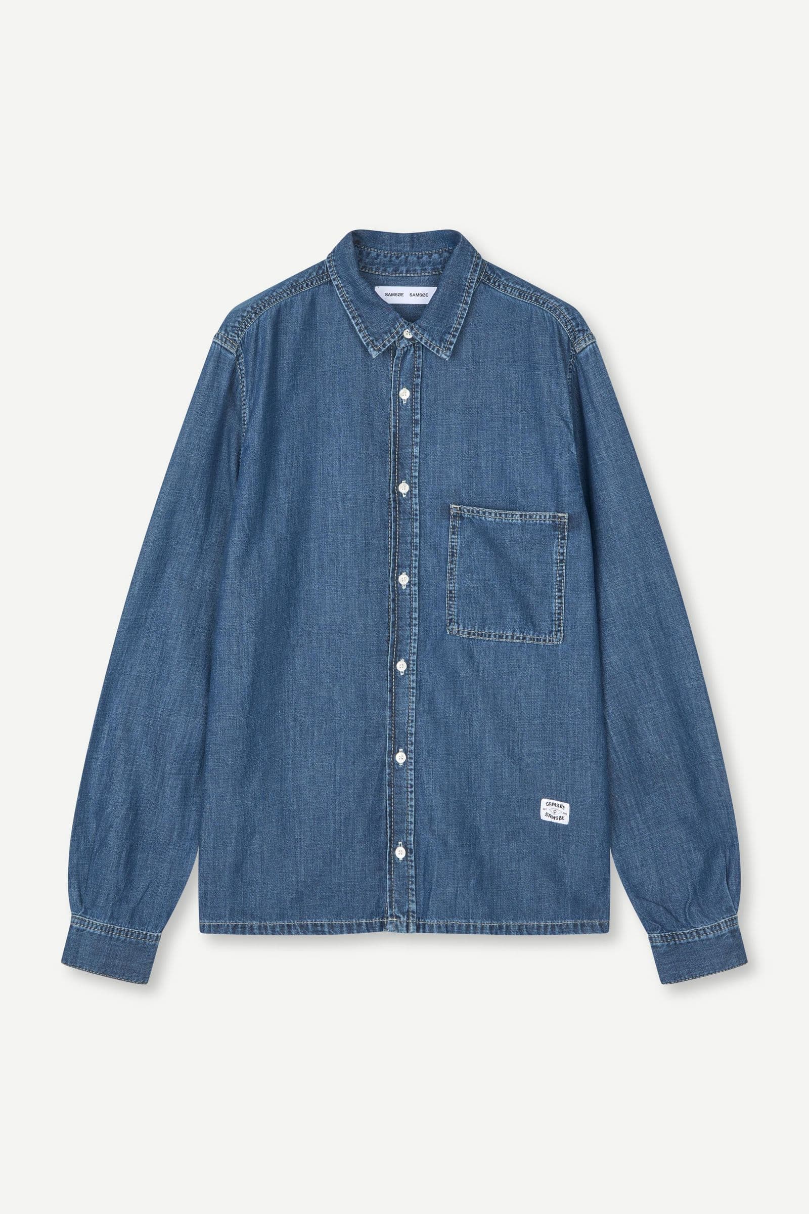 Saryan O shirt 16195 Mid Blue
