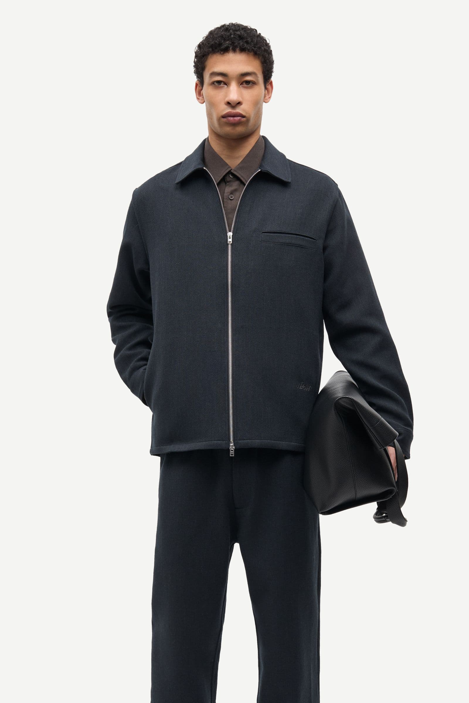Sadamon GT zip overshirt 16201 Dark Grey Mel.