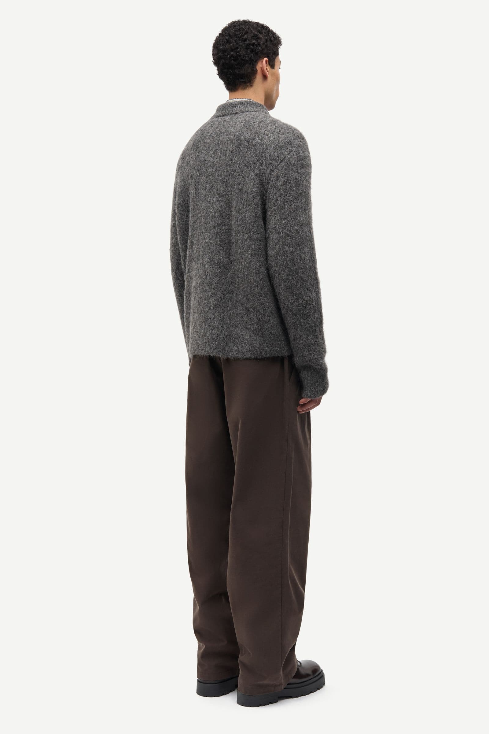 Sajob zip cardigan 15425 Dark grey mel.