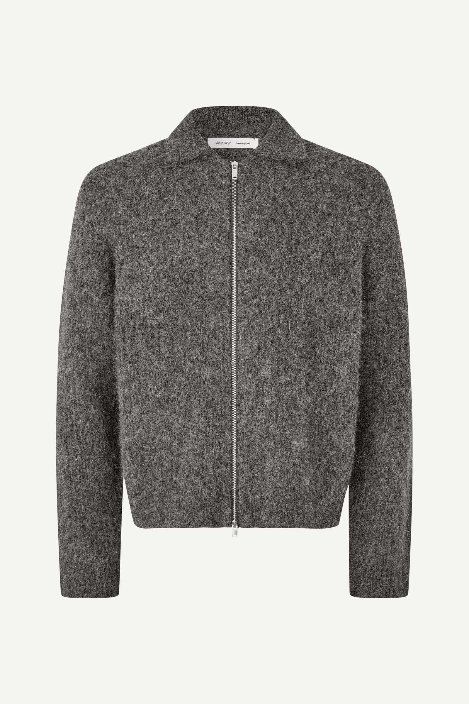 Sajob zip cardigan 15425 Dark grey mel.
