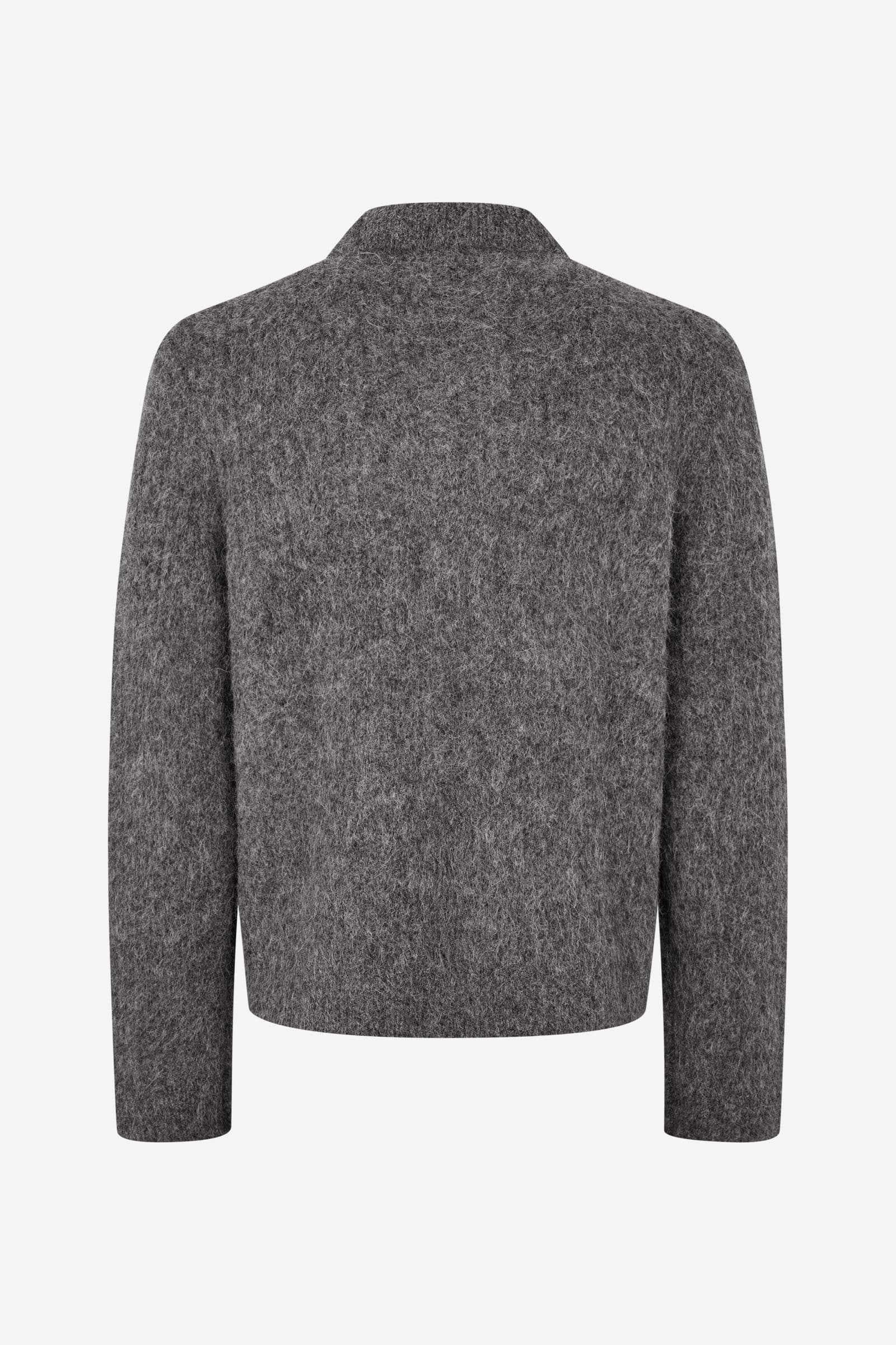 Sajob zip cardigan 15425 Dark grey mel.