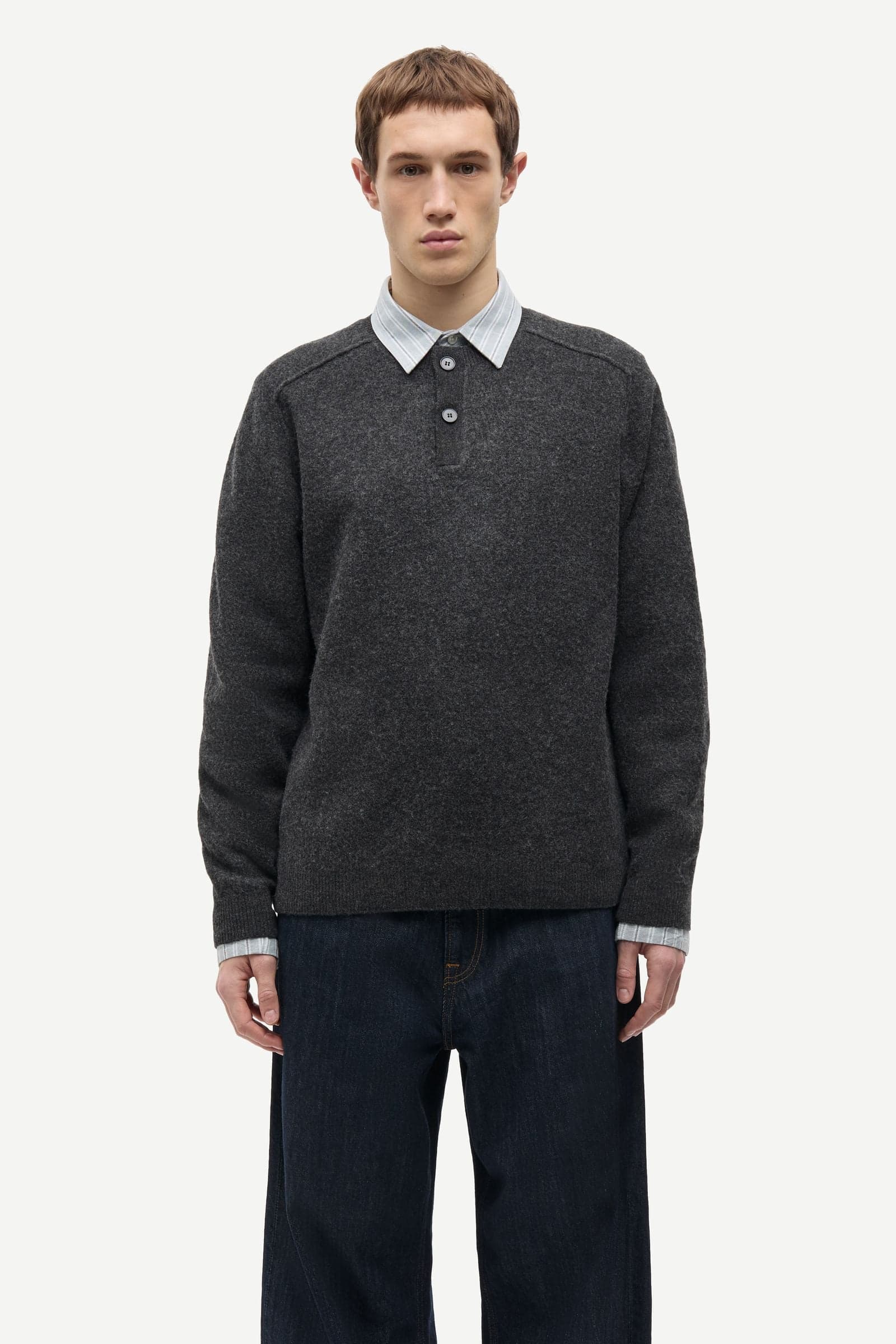 Sarick sweater 15561 Dark grey mel.