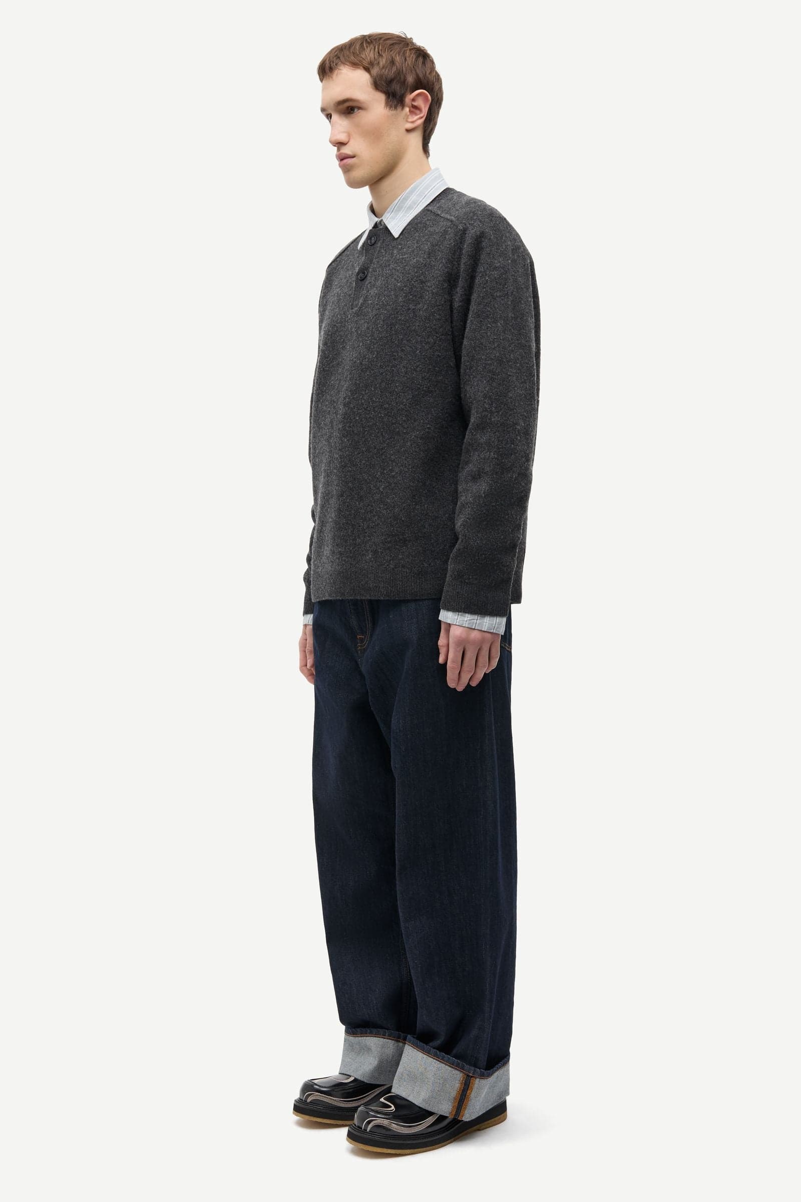 Sarick sweater 15561 Dark grey mel.