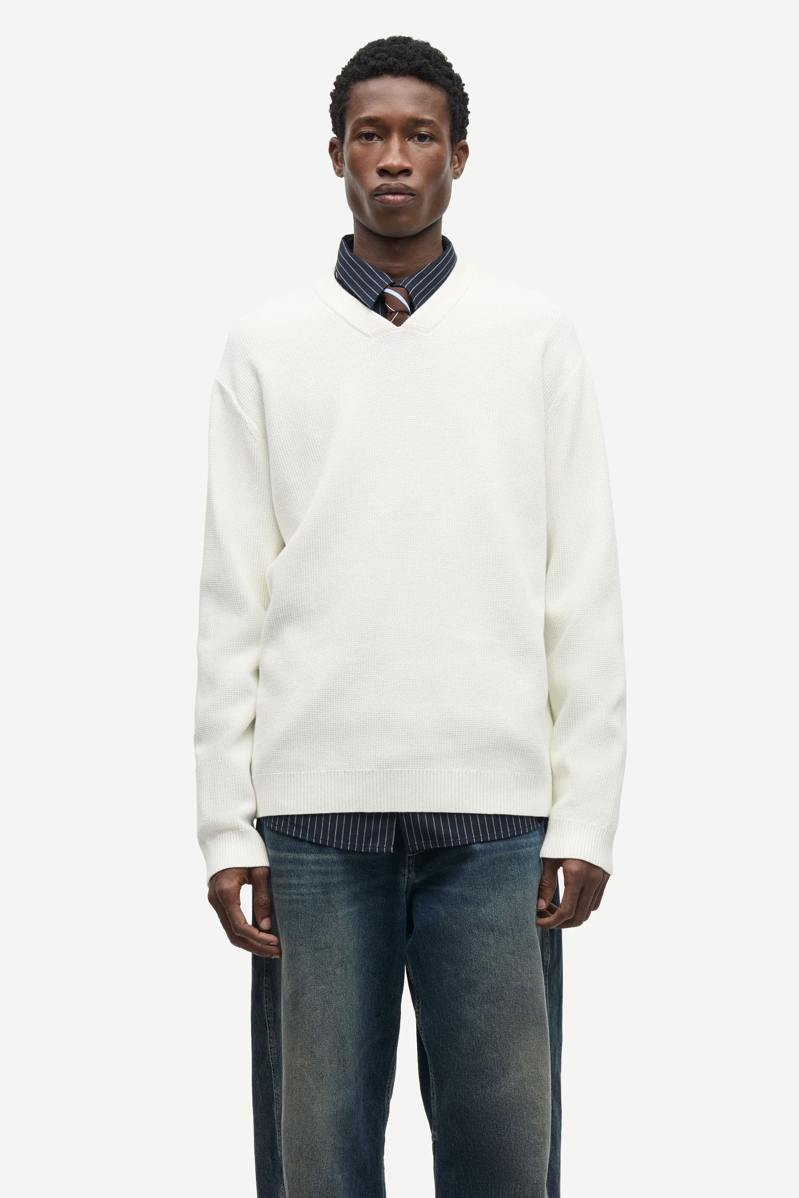 Saklas v-neck 15392 Clear Cream