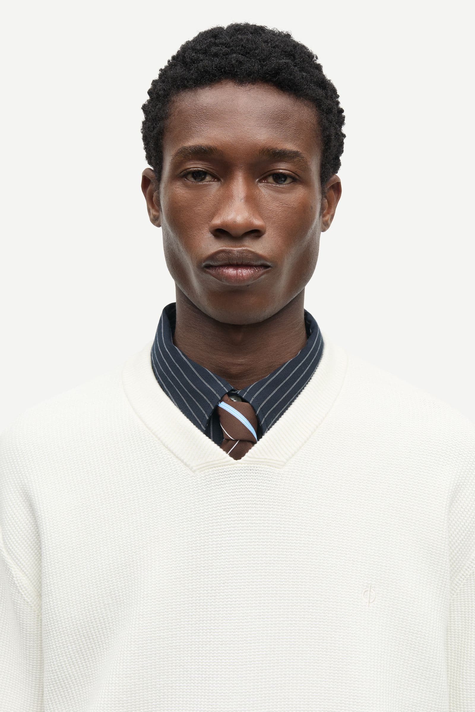 Saklas v-neck 15392 Clear Cream