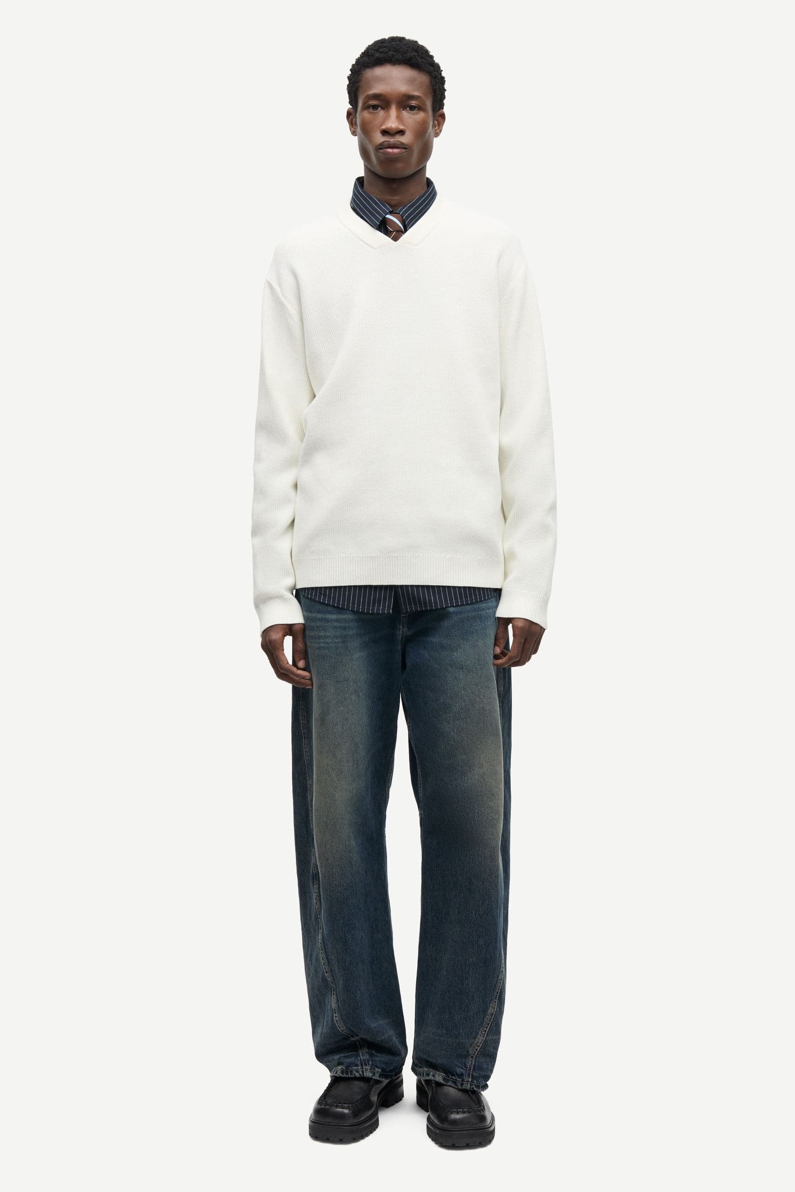 Saklas v-neck 15392 Clear Cream