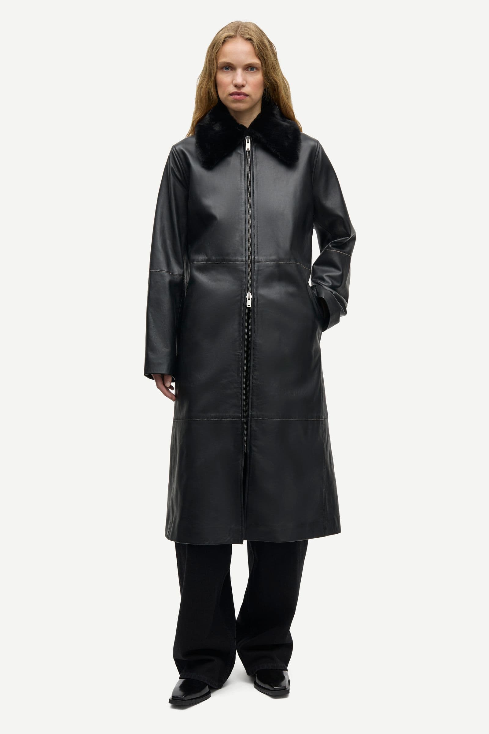 Sajuniper sherling coat 16173 Black