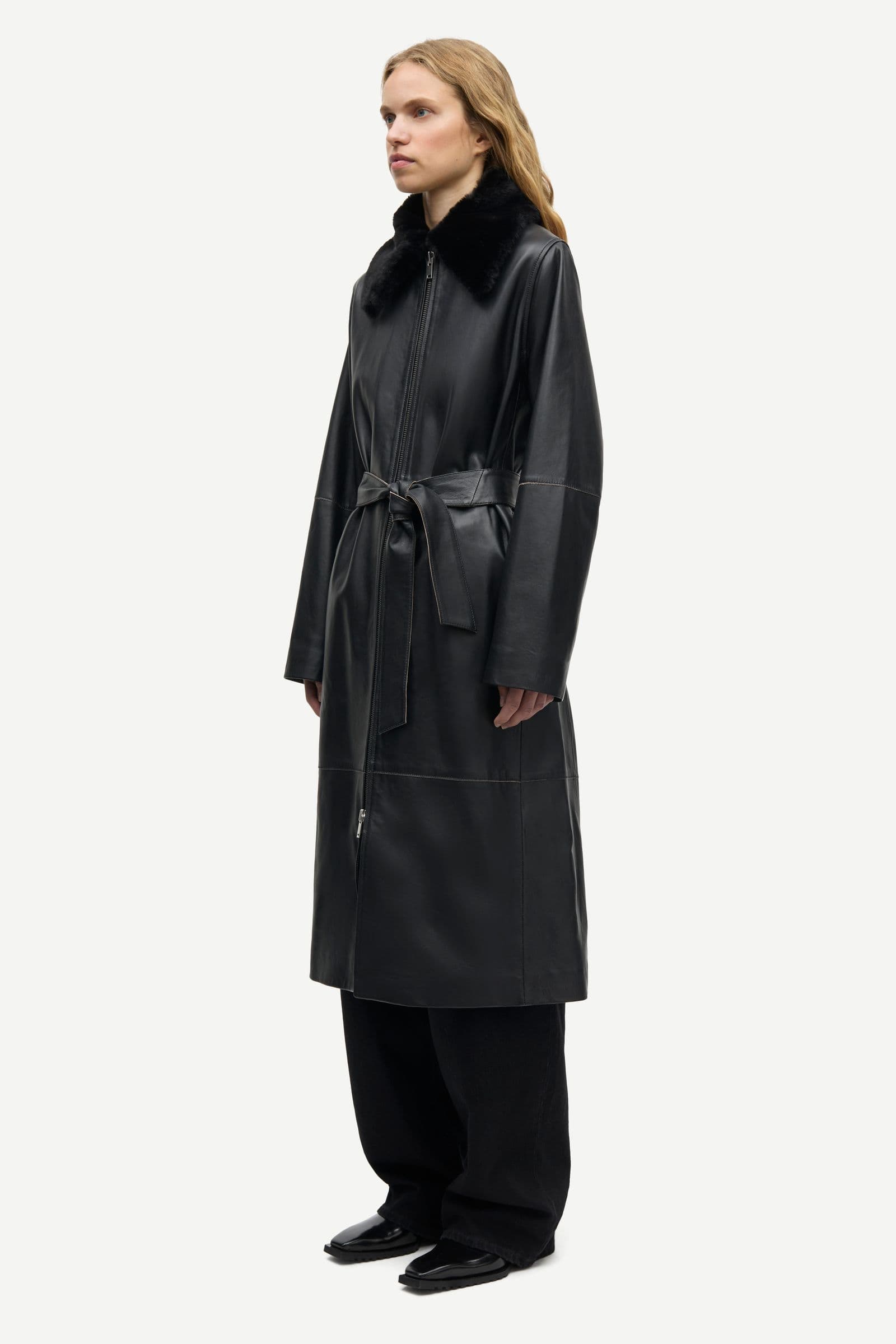 Sajuniper sherling coat 16173 Black