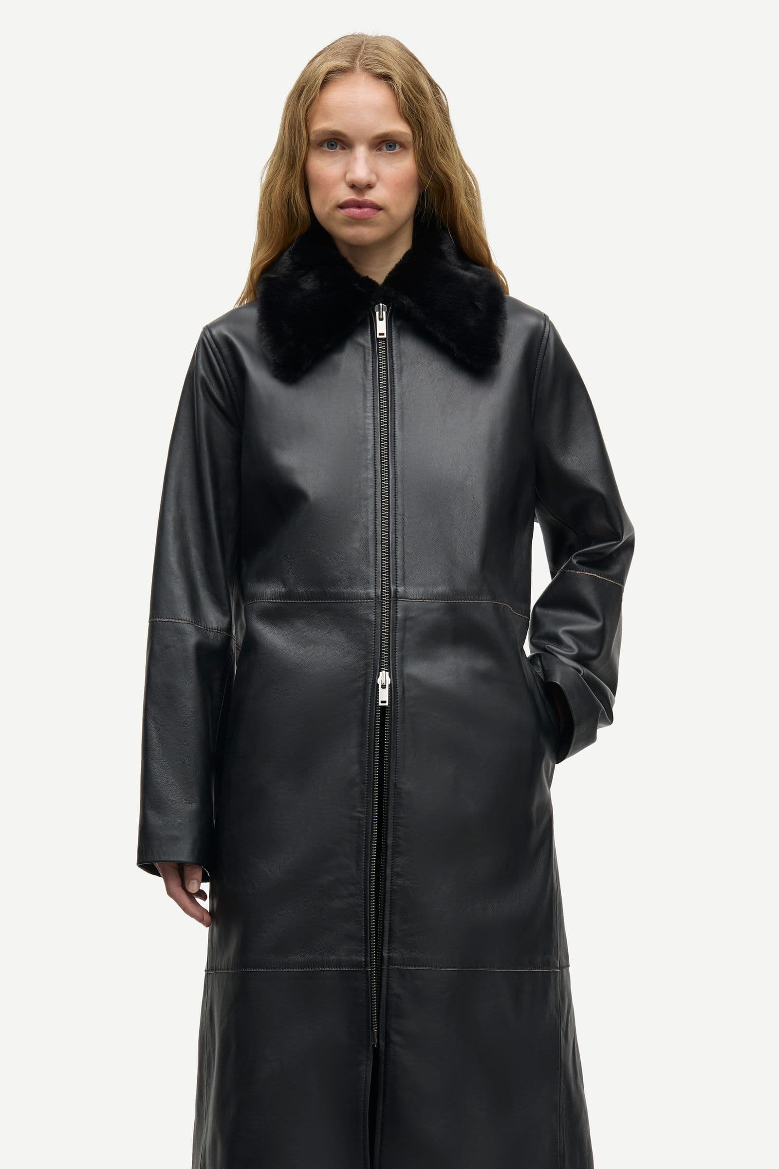 Sajuniper sherling coat 16173 Black