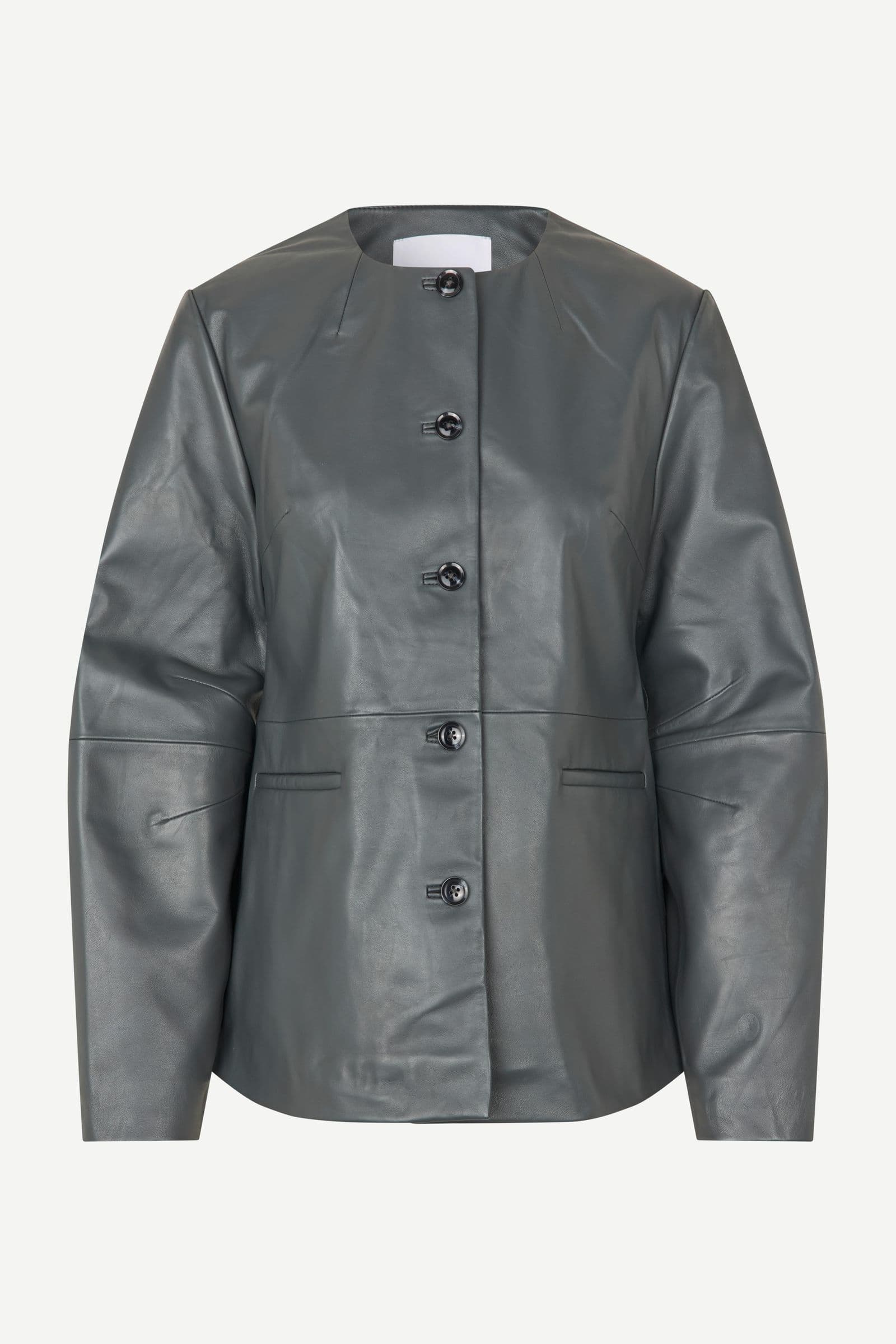 Saopal leather blazer 16174 Volcanic Ash
