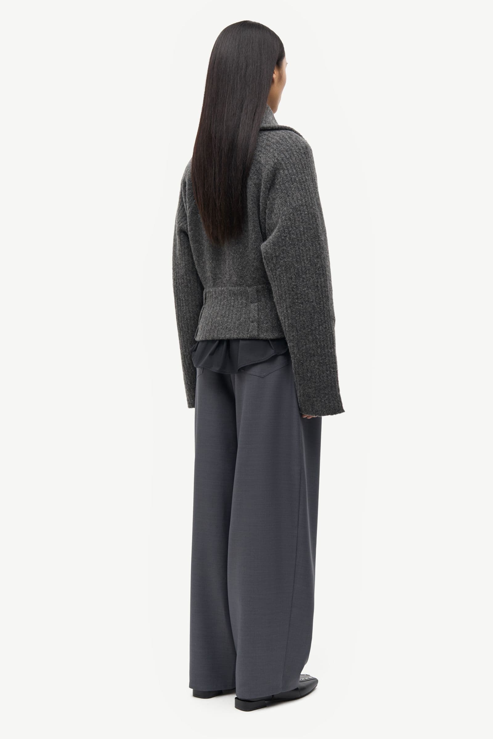 Samirra zip cardigan 15727 Dark grey mel.
