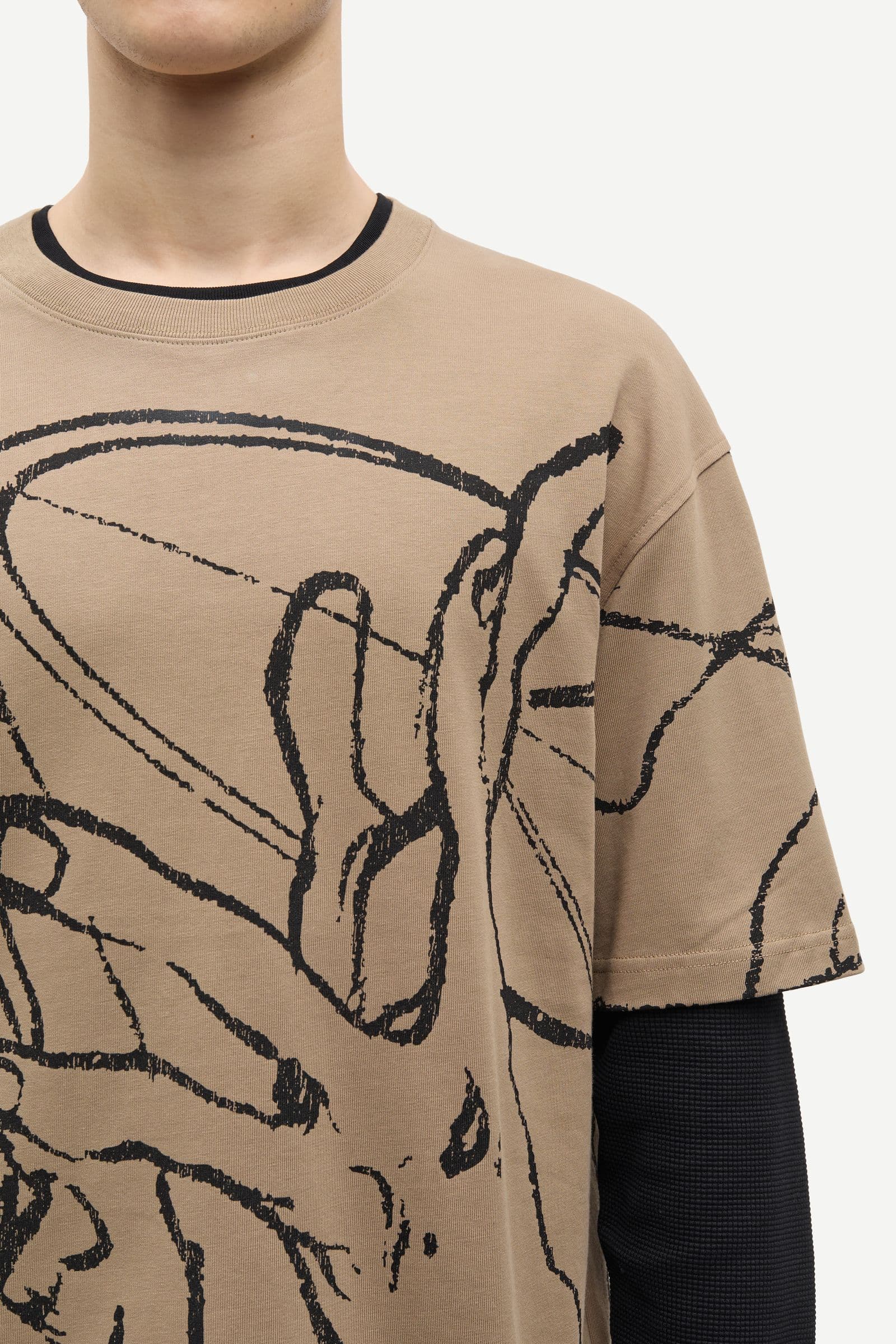 Sagiles t-shirt 11725 Lead Gray Lines