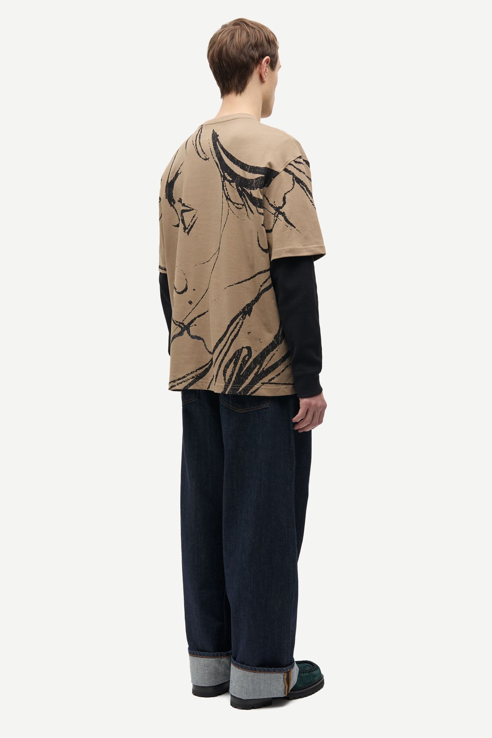Sagiles t-shirt 11725 Lead Gray Lines