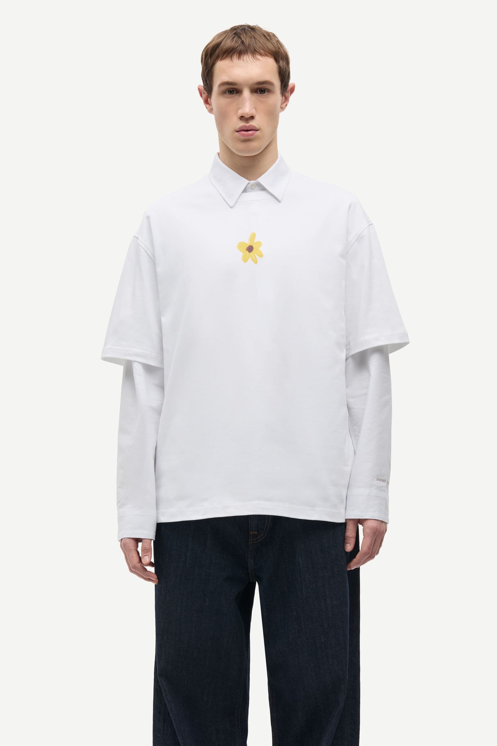 Sagiles t-shirt 11725 White Flowers
