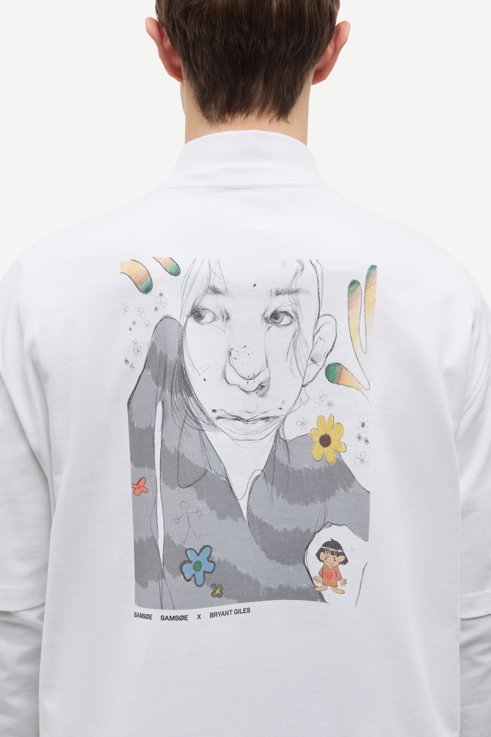 Sagiles t-shirt 11725 White Flowers