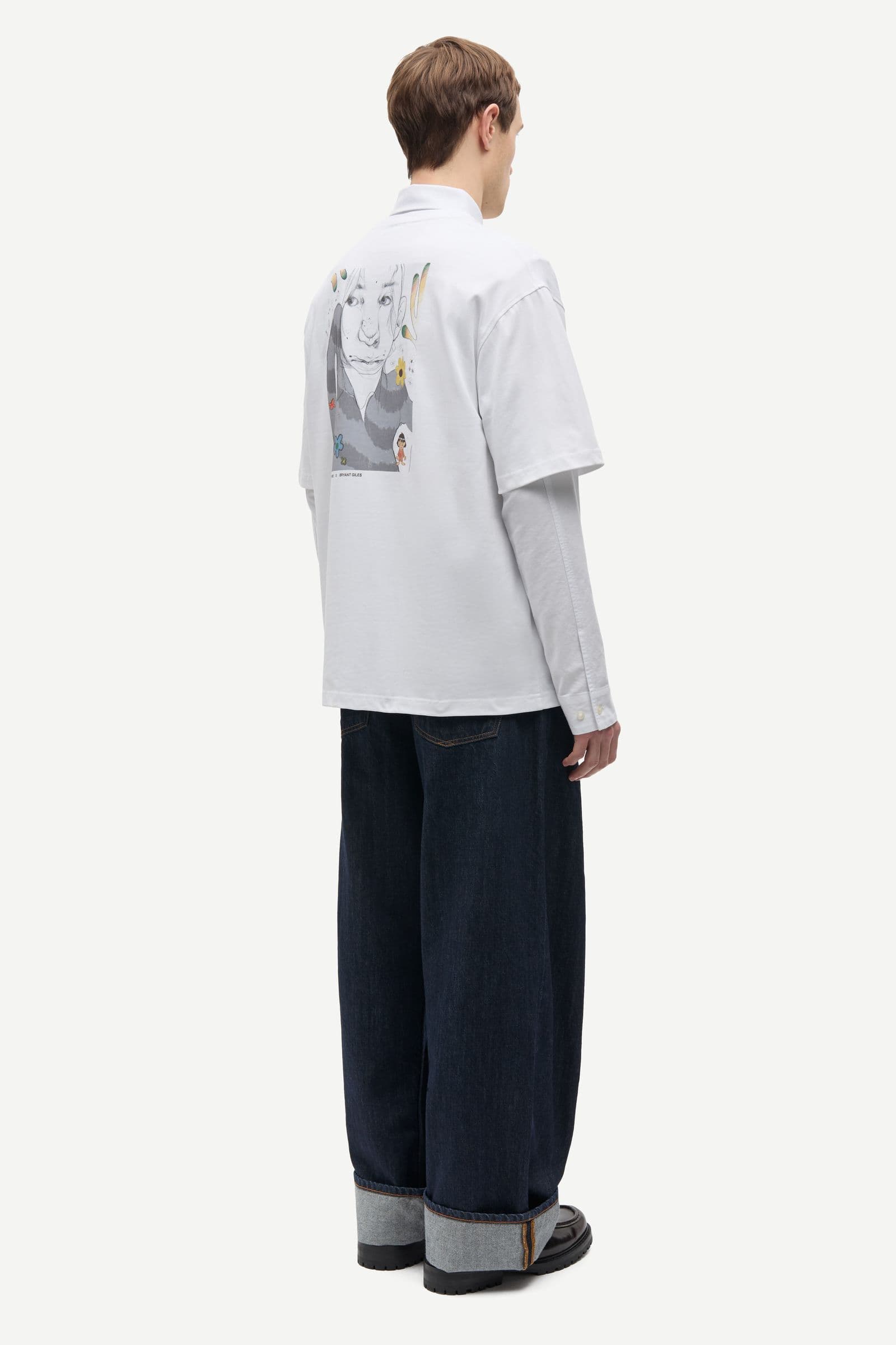 Sagiles t-shirt 11725 White Flowers