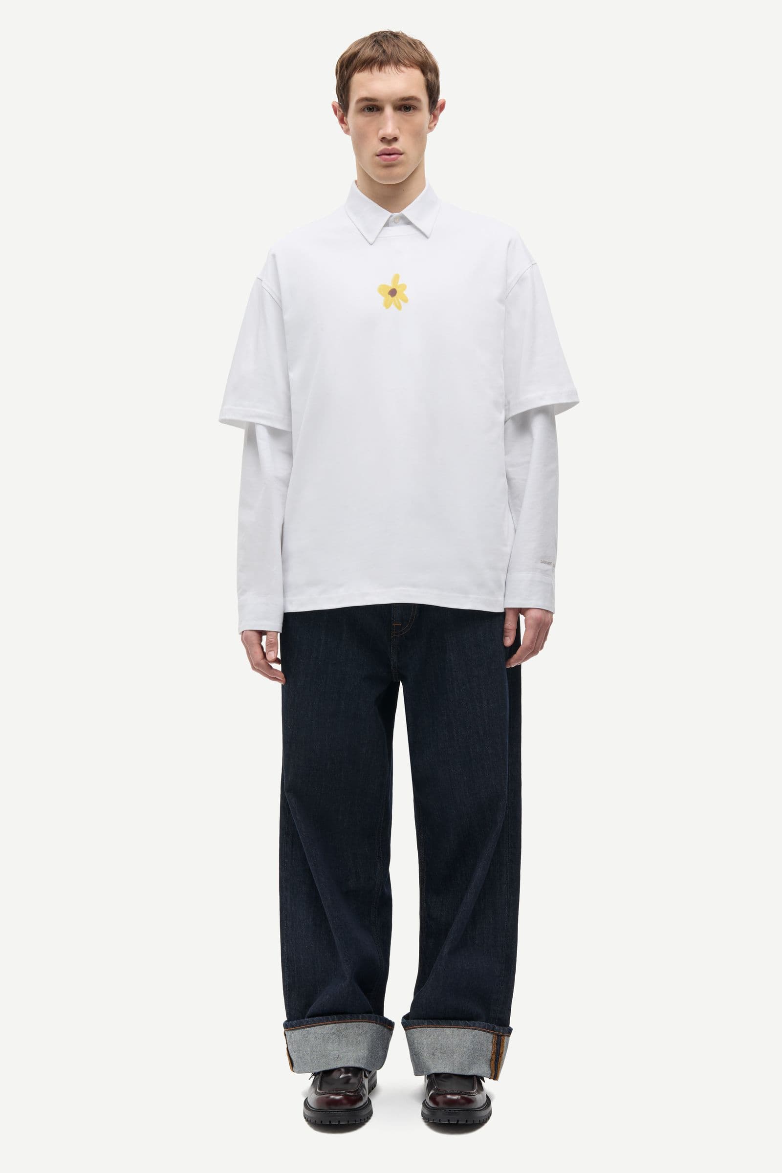Sagiles t-shirt 11725 White Flowers