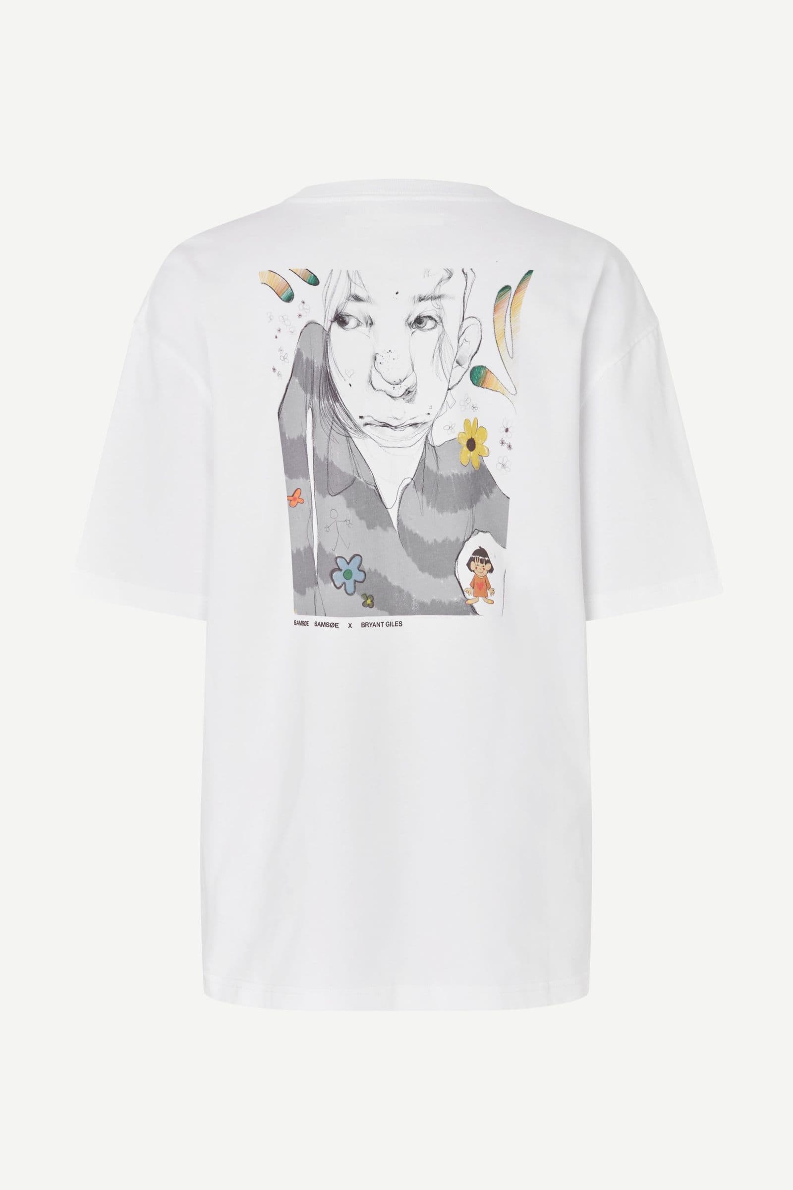Sagiles t-shirt 11725 White Flowers