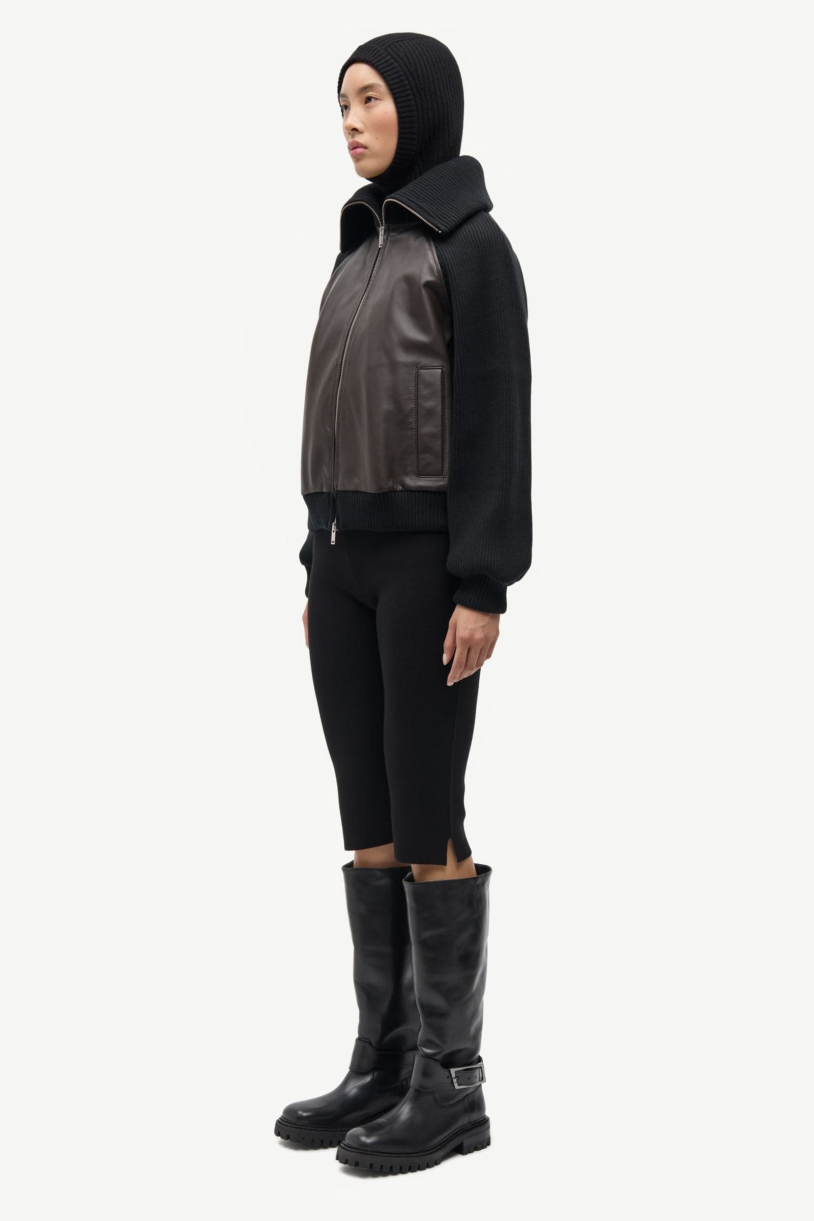 Saolive leather jacket 16174 Mulch