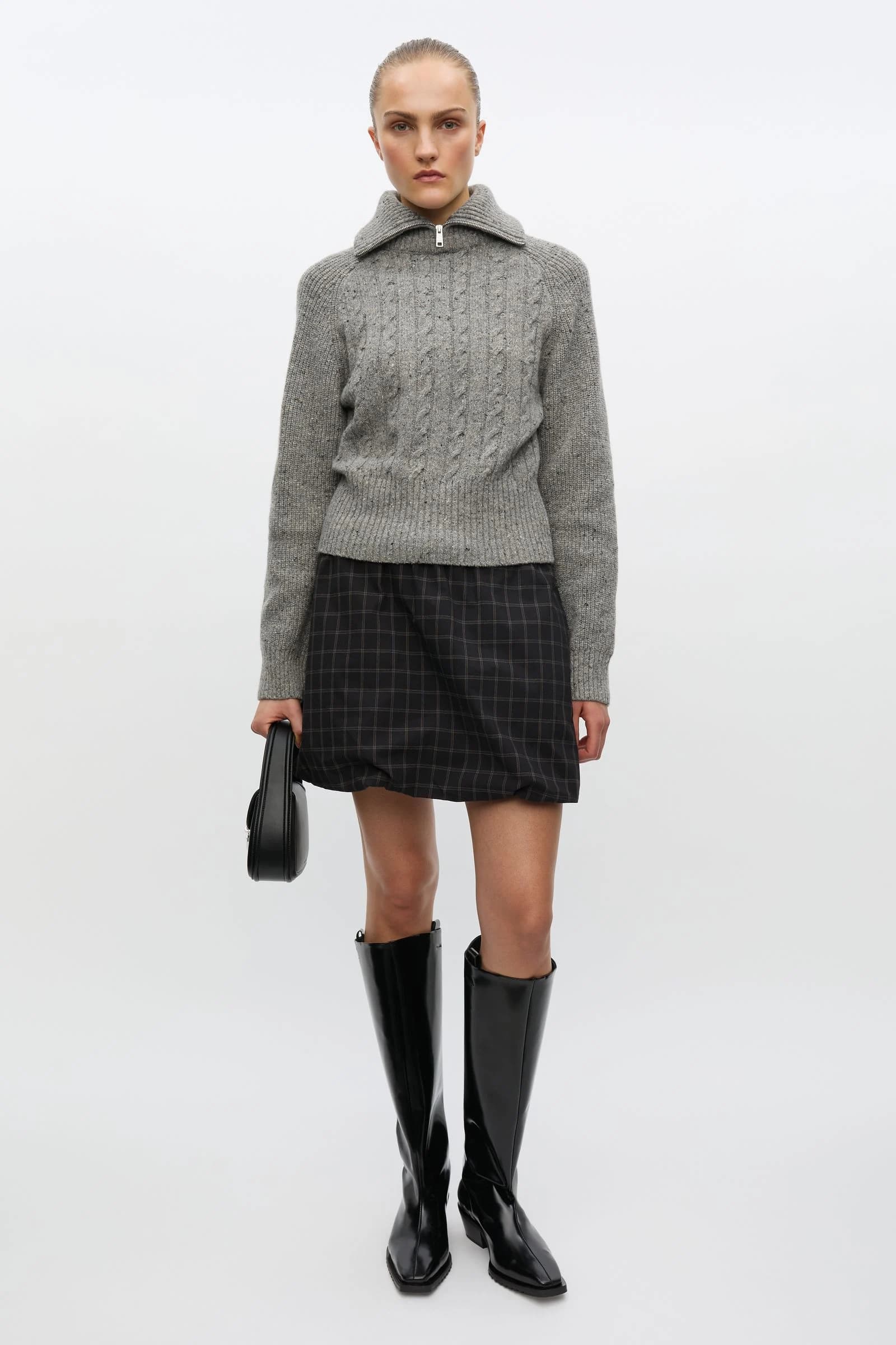 Saamandy cable turtleneck 15724 Grey mel.