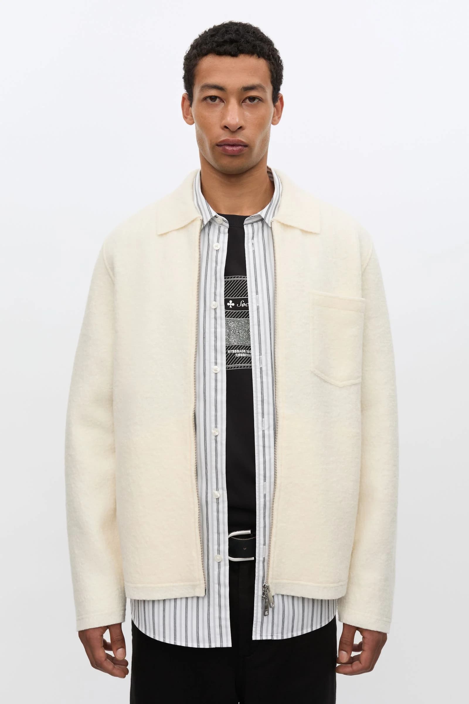 Sahannes full zip 14612 Clear Cream