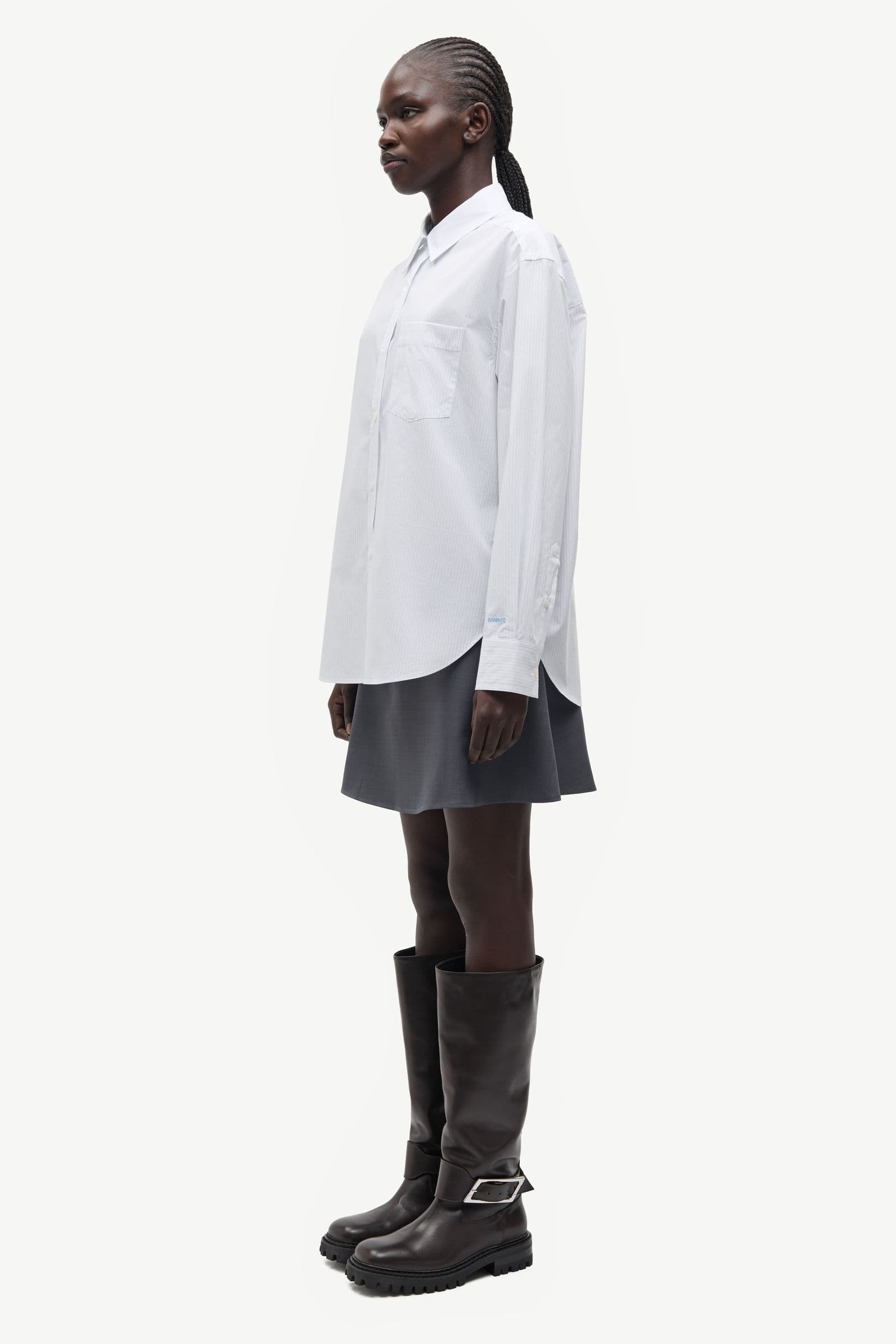 Salova pocket shirt 15756 White Pinstripe
